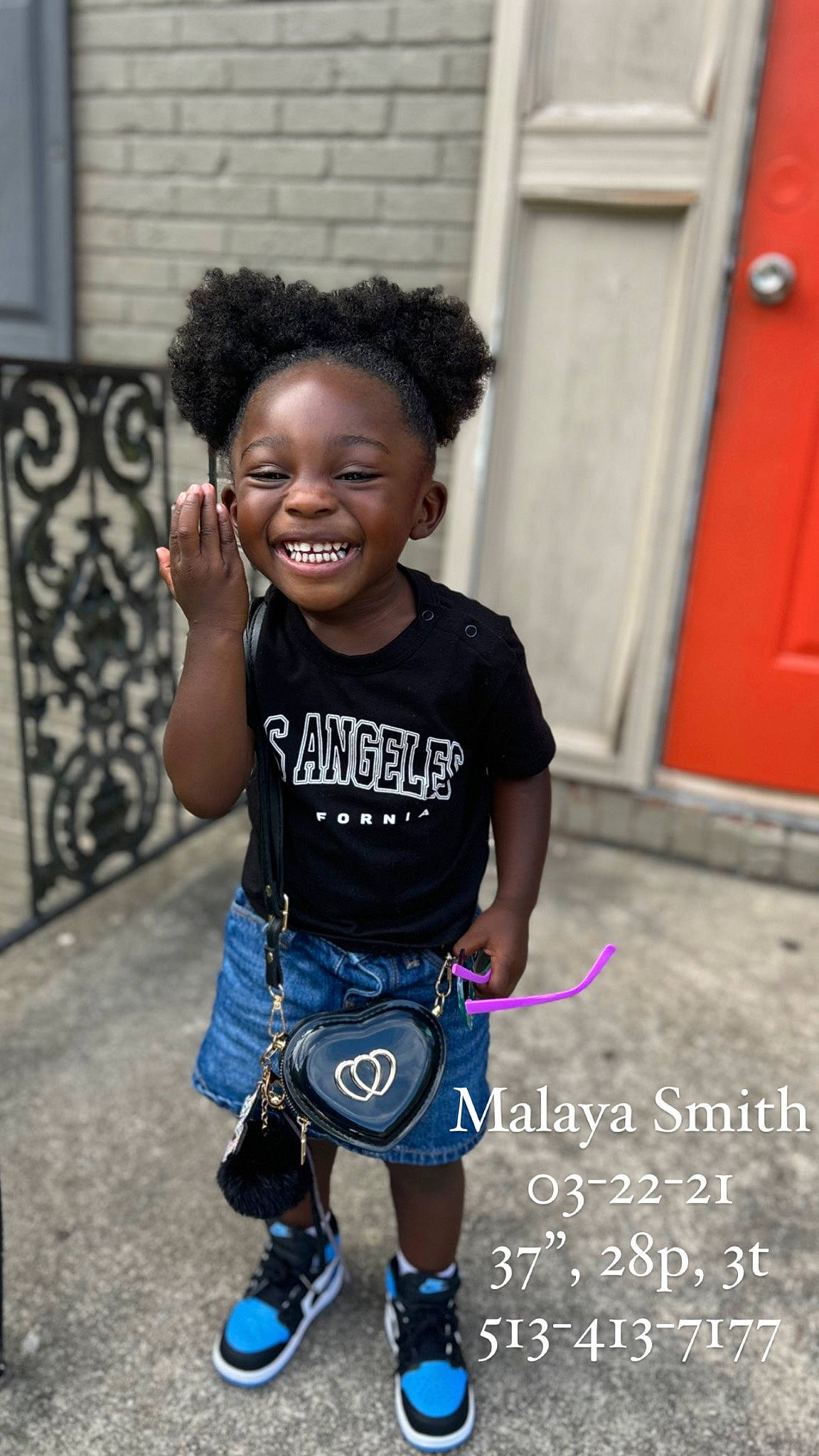 Malaya joined the competition — help win amazing prizes! baby_toddler_clothing, child, door, electric_blue, fun, happy, joy, person, recreation, shorts, smile, standing, street, t_shirt, toddler, vacation