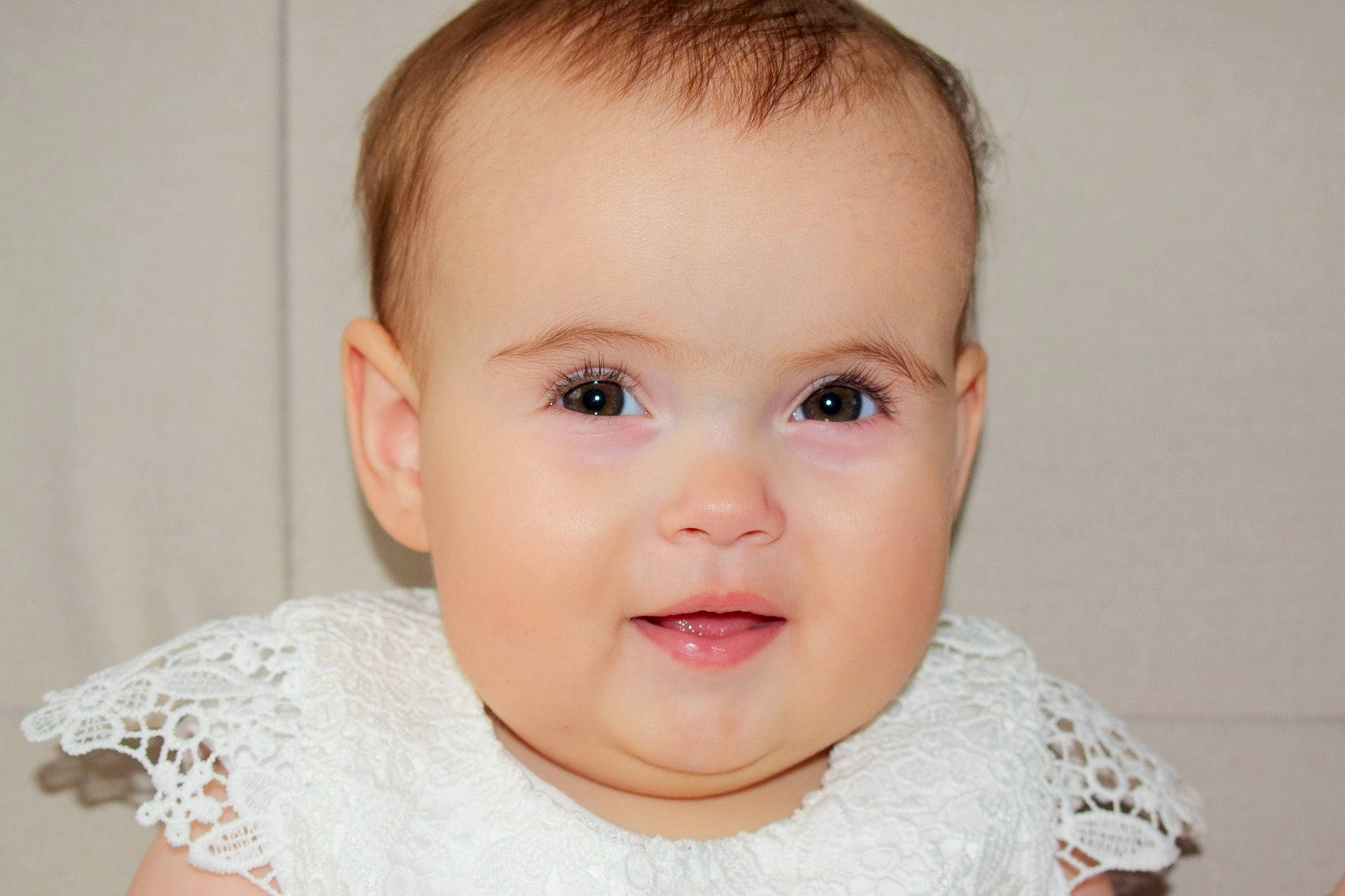 Cassandra is registered to the contest to win money with this photo: baby, cheek, child, chin, close_up, ear, eye, eyebrow, face, facial_expression, forehead, hair, head, iris, lip, nose, organ, person, skin, smile