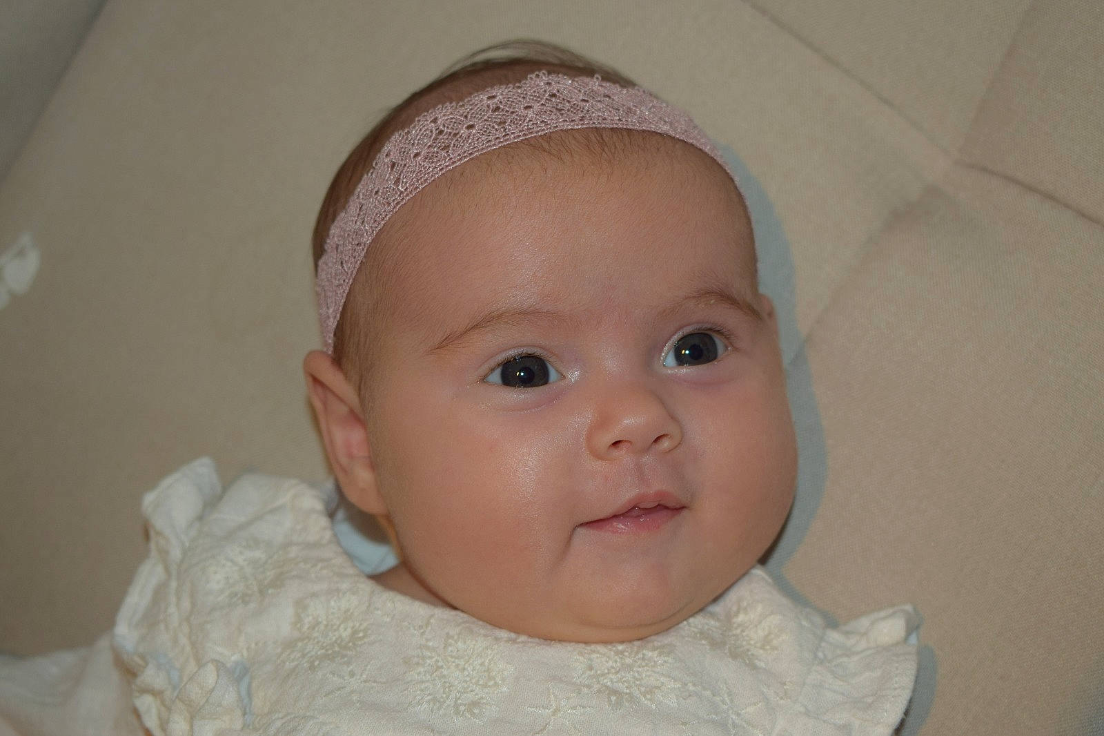 Cassandra joined the competition — help win amazing prizes! baby, cheek, child, chin, close_up, eye, eyebrow, face, forehead, hair_accessory, head, headgear, iris, lip, mouth, nose, person, skin, smile, toddler