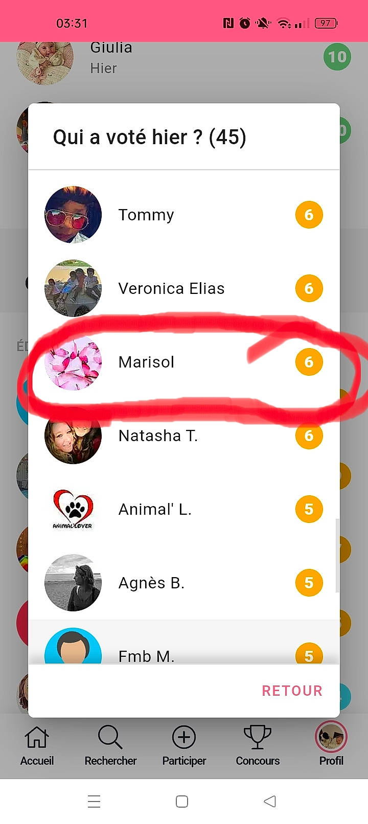 éden a rejoint le concours — aidez-le/la à gagner de superbes lots ! advertising, circle, communication_device, electronic_device, font, gadget, happy, joy, logo, magenta, material_property, multimedia, number, person, portable_communications_device, product, rectangle, screenshot, software, sports_equipment