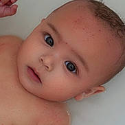 Armani joined the competition — help win amazing prizes! baby, infant, bath, water, skin, face, hand, eyes, cute, child, young, portrait, expression, naked, newborn, relaxing, splash, small, soft, innocent