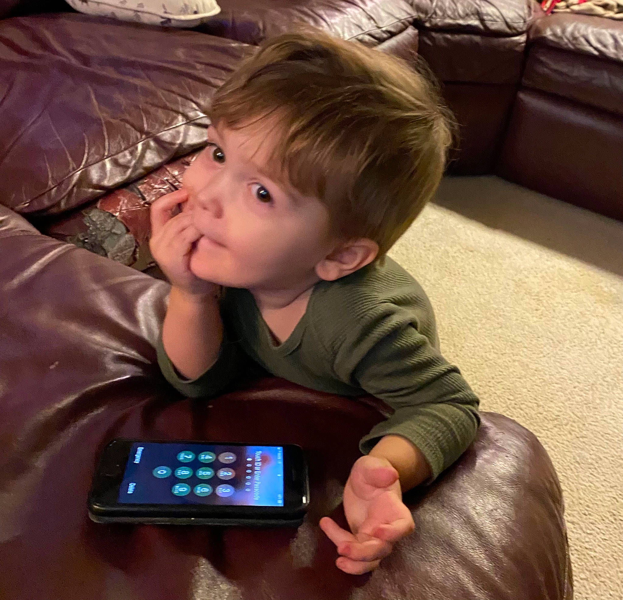 Willy joined the competition — help win amazing prizes! baby, child, comfort, communication_device, couch, electronic_device, face, finger, fun, gadget, head, lap, living_room, mobile_device, person, photograph, sleeve, snapshot, t_shirt, tablet_computer