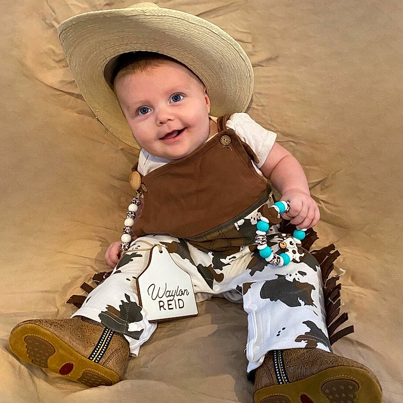 Waylon joined the competition — help win amazing prizes! baby, baby_toddler_clothing, child, comfort, costume, eye, fashion_accessory, flash_photography, fun, happy, hat, joy, outerwear, pattern, person, sitting, sleeve, smile, sun_hat, t_shirt