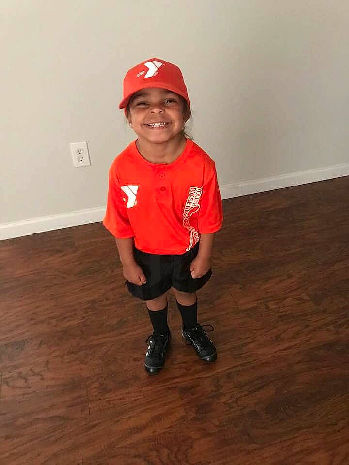 Kynleigh joined the competition — help win amazing prizes! arm, cap, child, floor, flooring, footwear, hardwood, headgear, headwear, joint, joy, knee, leg, person, red, shoe, shoulder, sportswear, standing, t_shirt