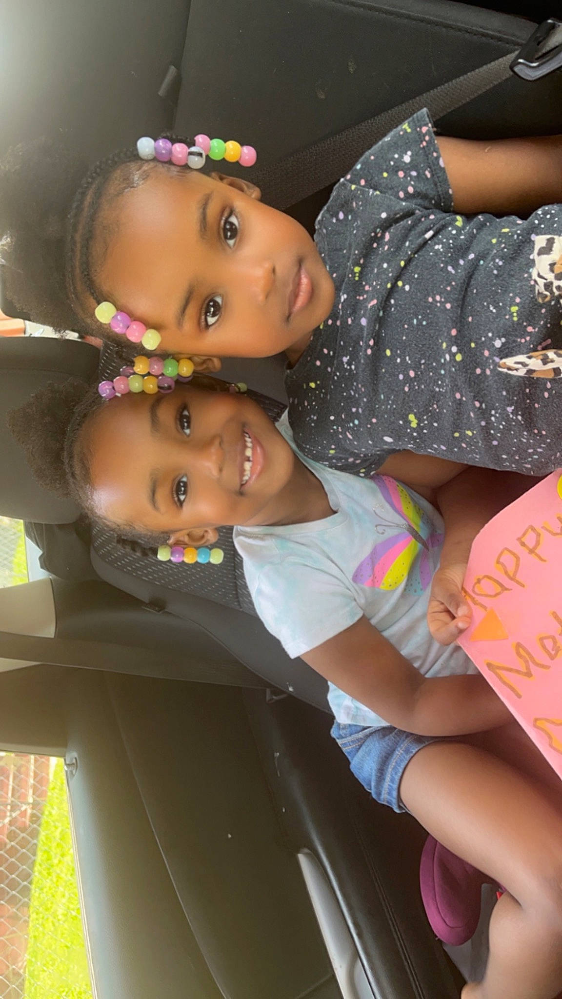 Morgan joined the competition — help win amazing prizes! baby, baby_products, baby_toddler_clothing, black, cheek, child, event, face, fun, handwriting, happy, joy, leisure, person, pink, sitting, skin, smile, snapshot, t_shirt