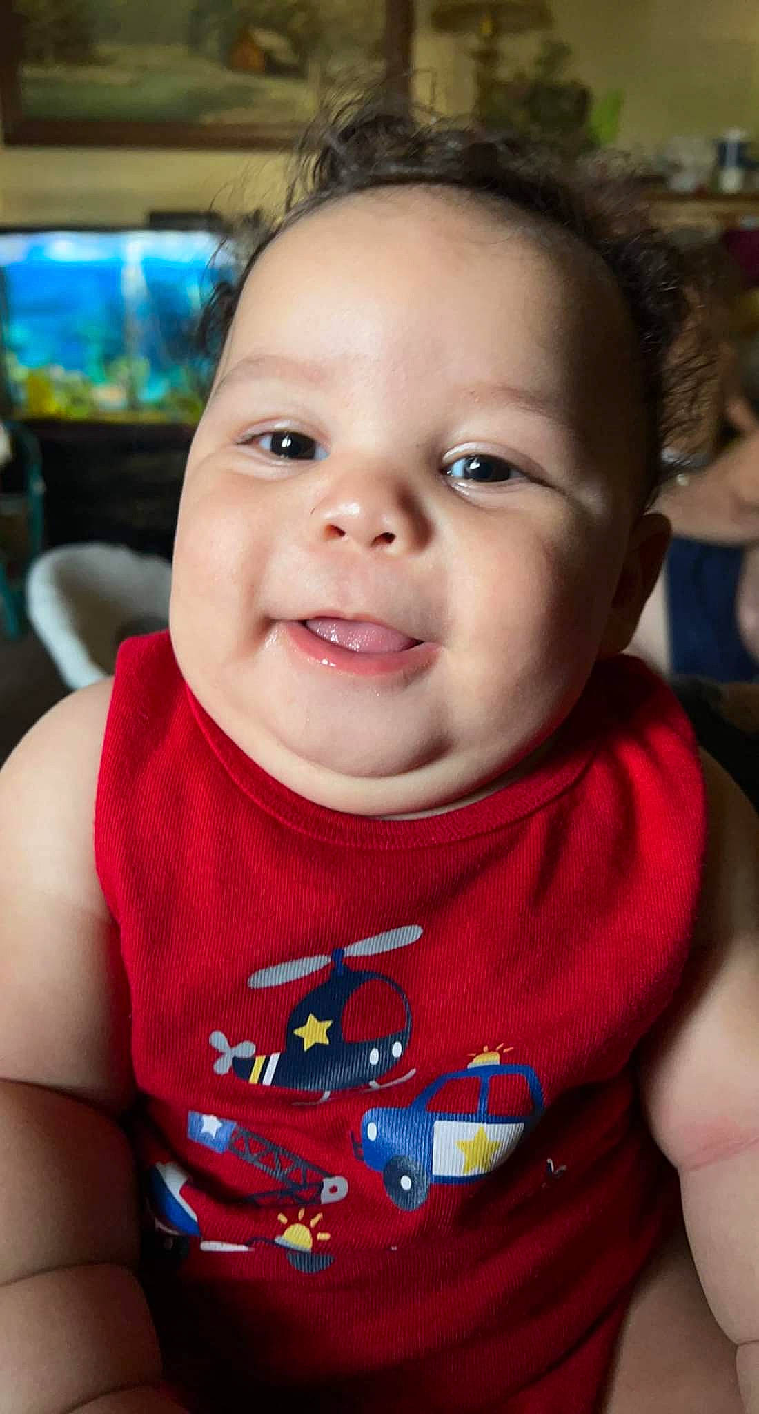 Kashton is registered to the contest to win money with this photo: baby_toddler_clothing, cheek, chin, cool, eyebrow, eyelash, facial_expression, forehead, hairstyle, happy, head, iris, lip, mouth, nose, person, skin, sleeve, smile, standing