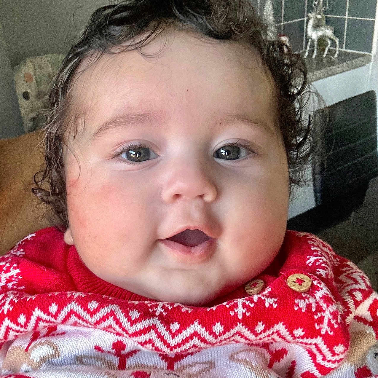 Ryan joined the competition — help win amazing prizes! animal, baby, babylaughing, bodypart, cutlery, face, hair, happy, head, horse, indoors, mouth, person, photography, plant, portrait, pottedplant, smile, spoon, teeth