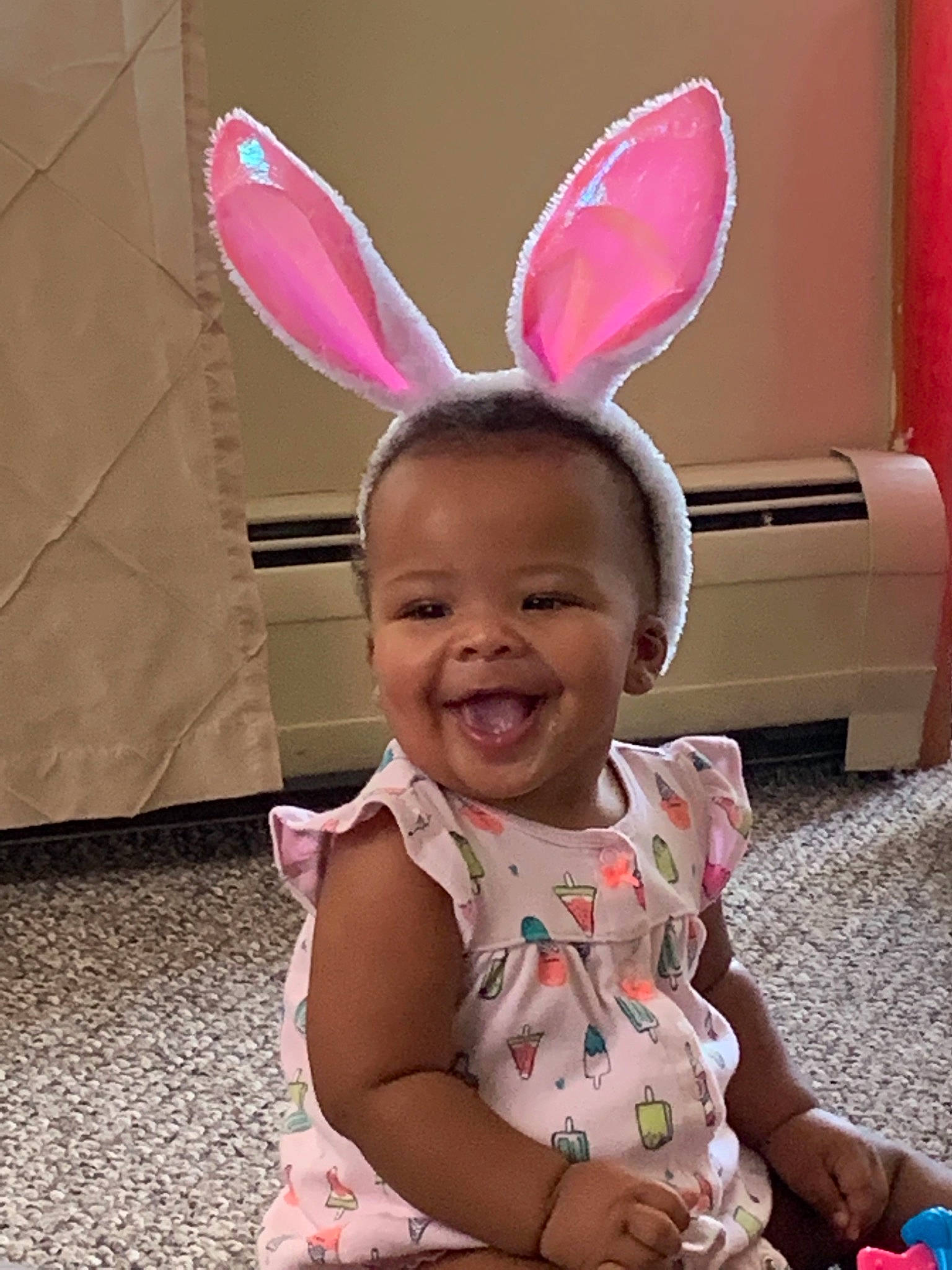 Mia Rae joined the competition — help win amazing prizes! child, ear, easter, easter_bunny, happy, head, organ, person, pink, toddler