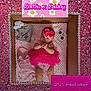 Paisley Mae H. is registered to the contest to win money with this photo: baby, doll, face, furniture, hair, head, indoors, person, photobooth, pinkhair, toy