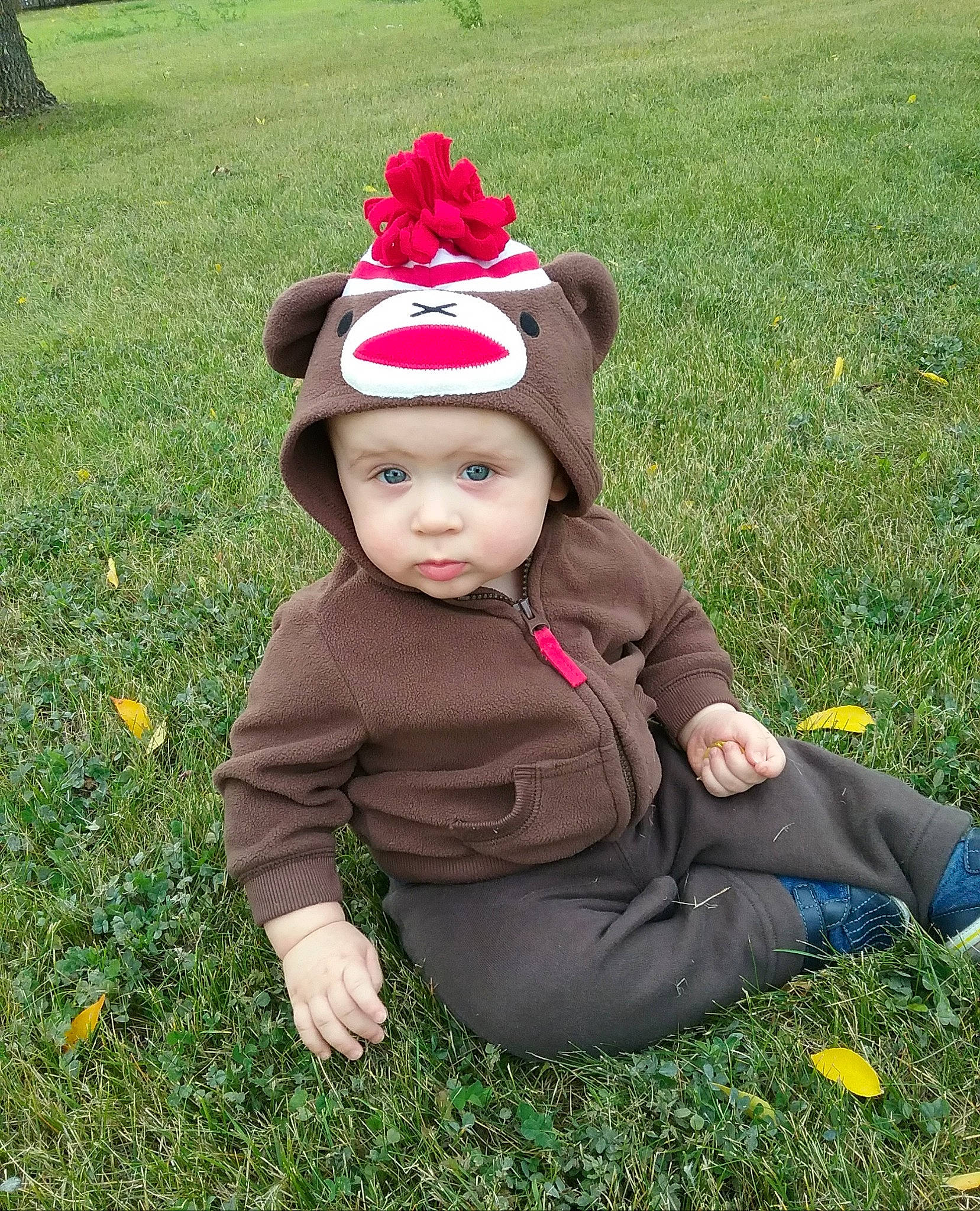 Graysin is registered to the contest to win money with this photo: baby, child, flower, grass, headgear, headwear, lawn, leaf, meadow, person, pink, plant, play, smile, spring, toddler