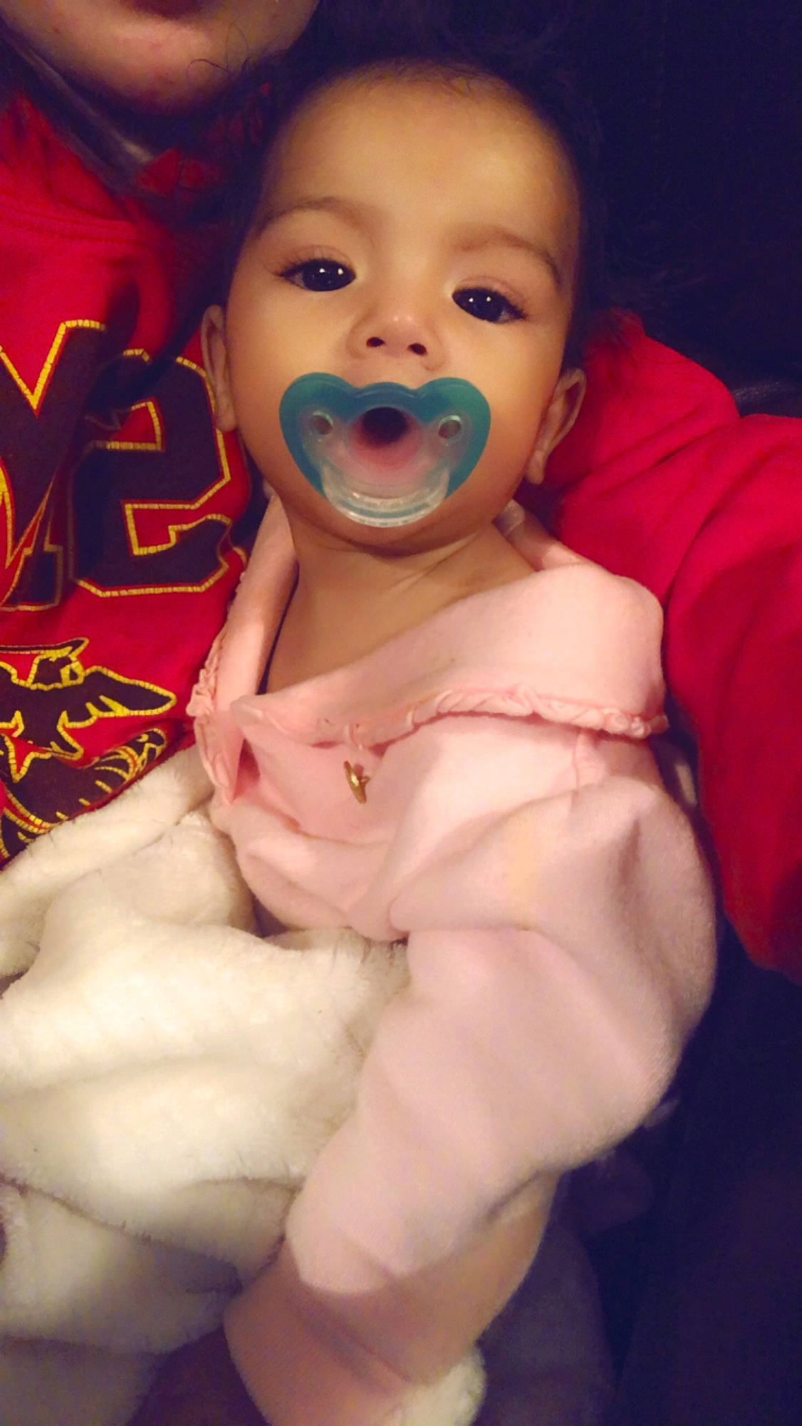 Miyah is registered to the contest to win money with this photo: baby, cheek, child, chin, eye, eyebrow, face, facial_expression, forehead, fun, head, lip, mouth, nose, person, skin, smile, toddler