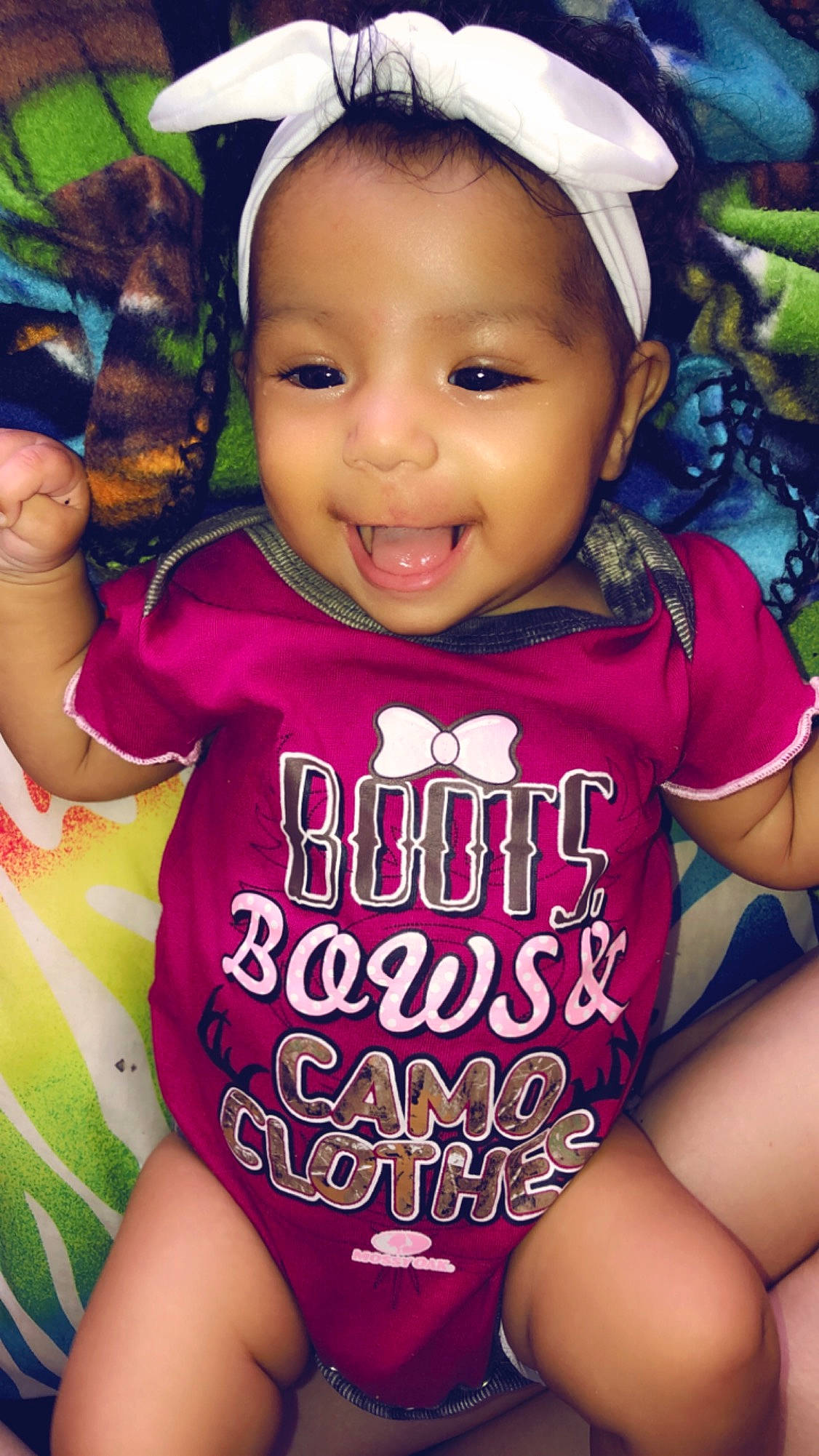 Miyah is registered to the contest to win money with this photo: baby, baby_products, baby_toddler_clothing, cheek, child, cool, daughter, fun, happy, joy, person, pink, product, skin, smile, toddler