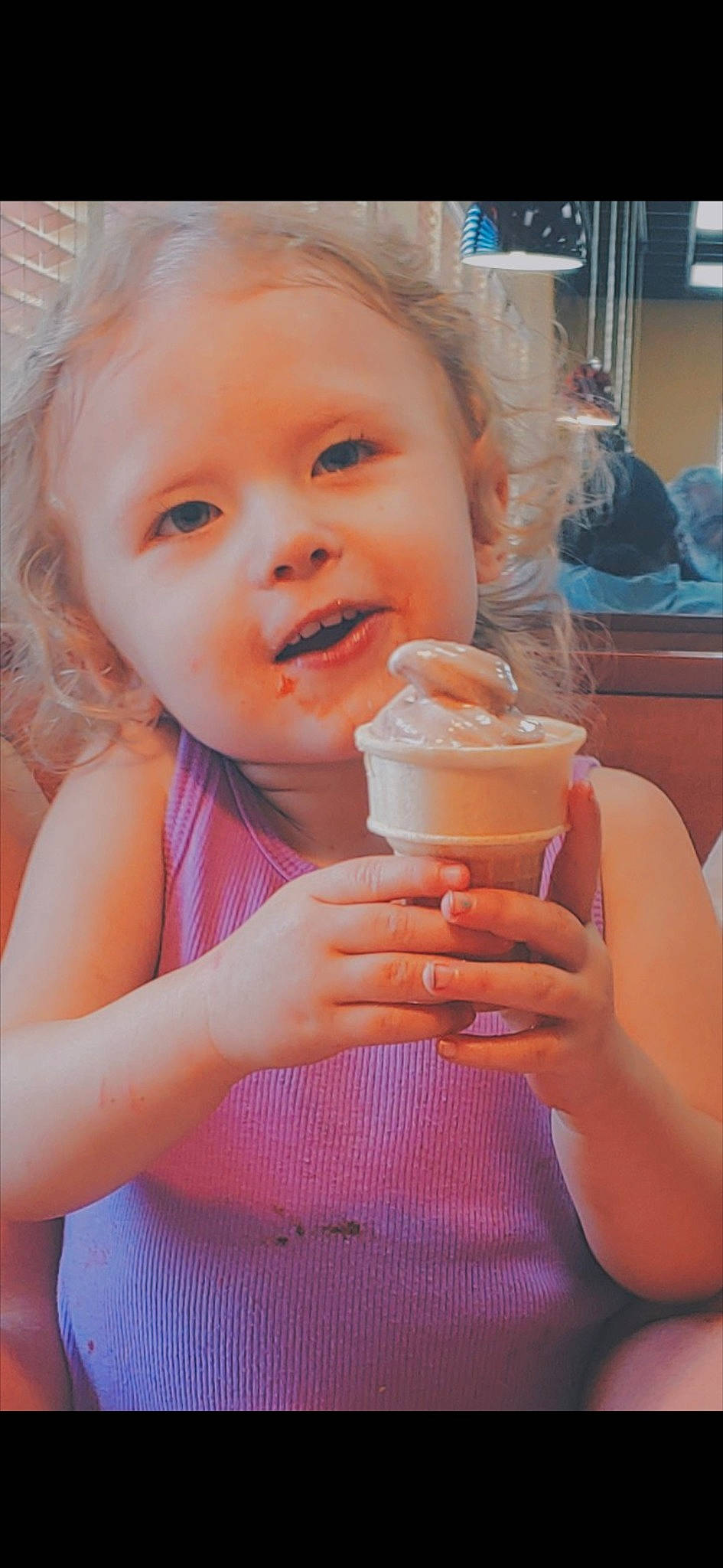 Gabriella joined the competition — help win amazing prizes! child, drink, drinking, food, person, sweetness, toddler