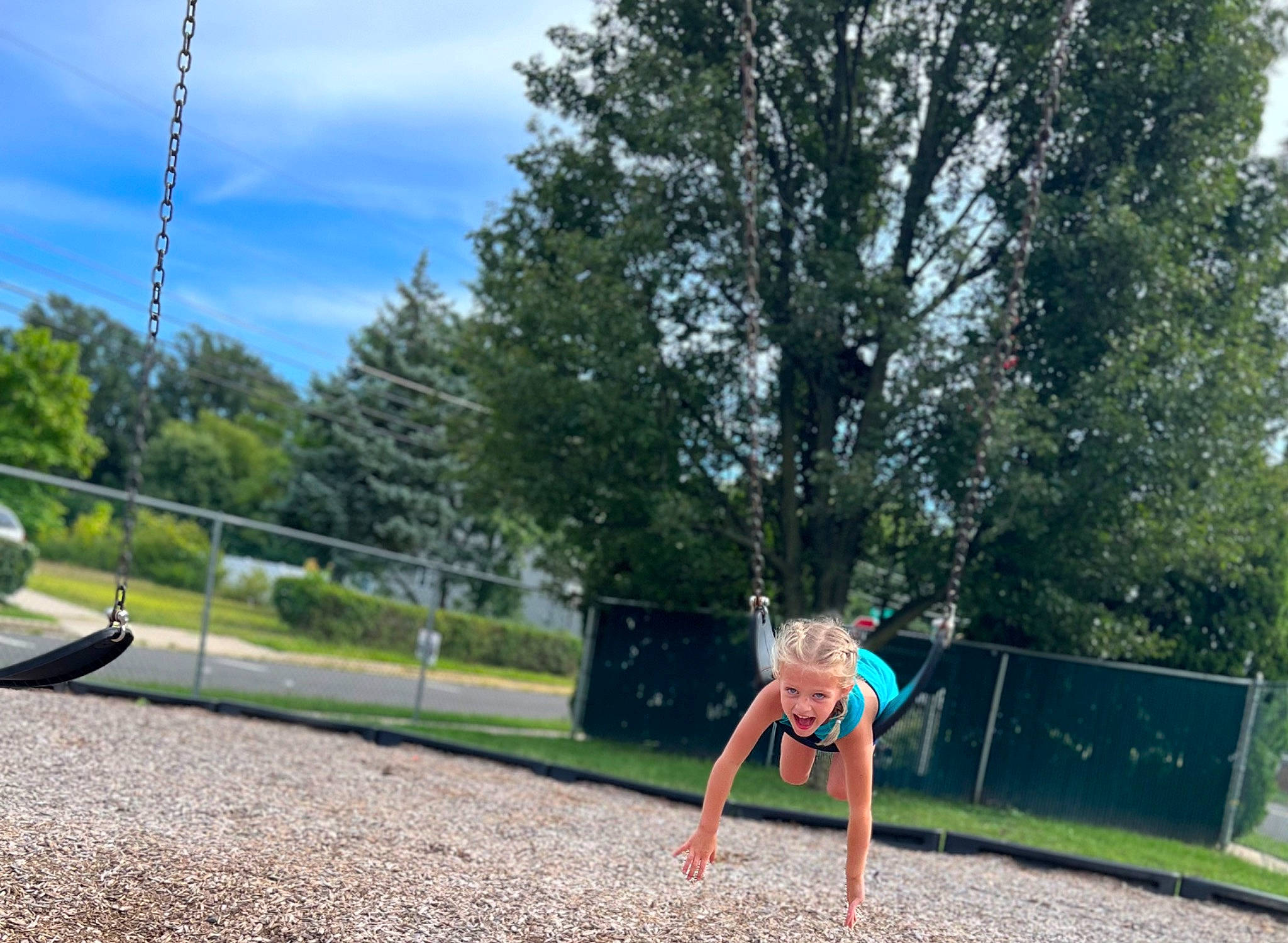 Katie joined the competition — help win amazing prizes! asphalt, city, competition_event, endurance_sports, grass, landscape, leisure, outdoor_recreation, people_in_nature, person, plant, recreation, road, road_surface, running, sidewalk, sky, soil, summer, toddler
