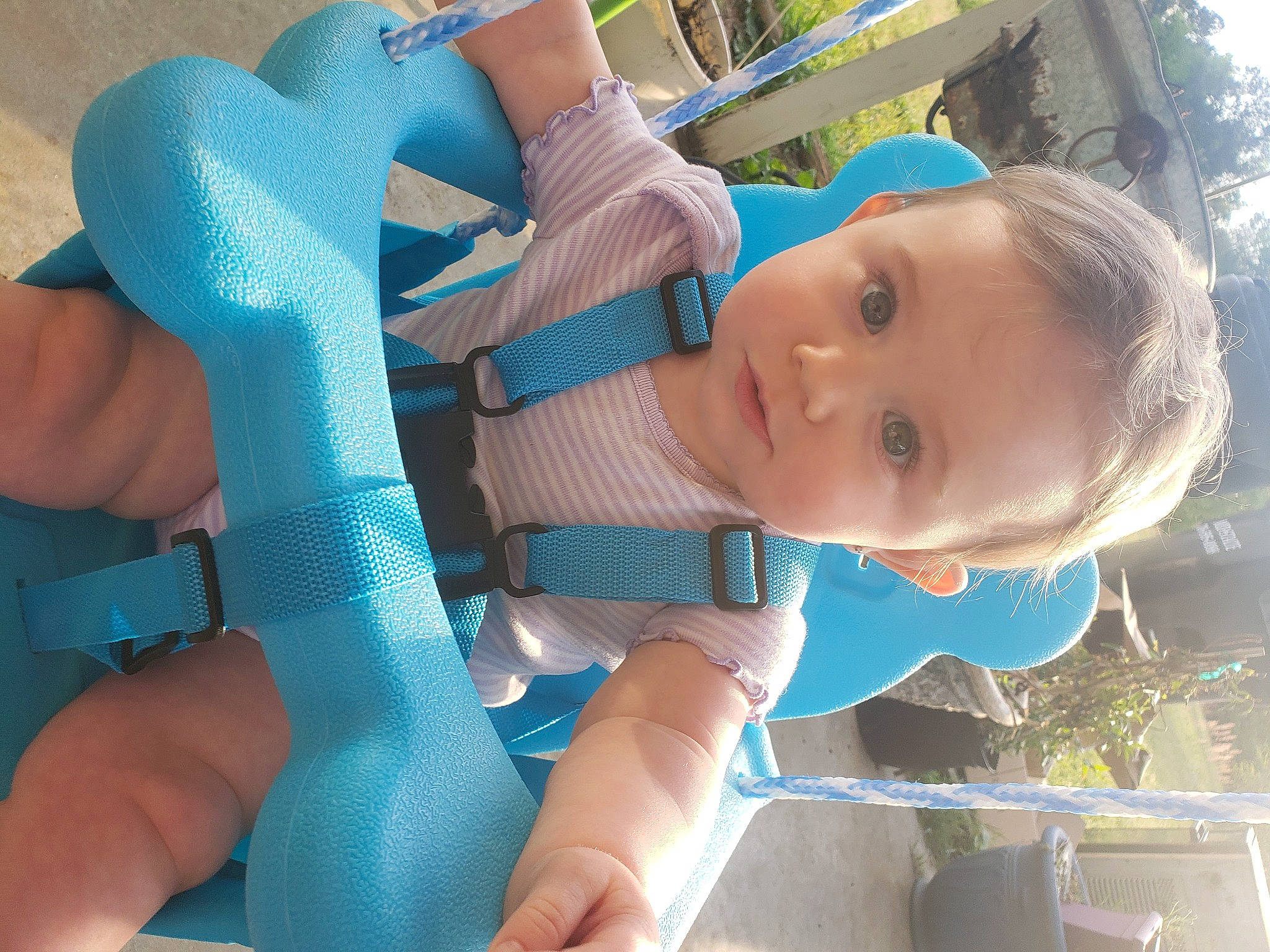 Abbigail joined the competition — help win amazing prizes! azure, baby, baby_products, baby_toddler_clothing, blue, child, electric_blue, finger, fun, gesture, hand, happy, nail, person, skin, smile, thumb, toddler, tree, water