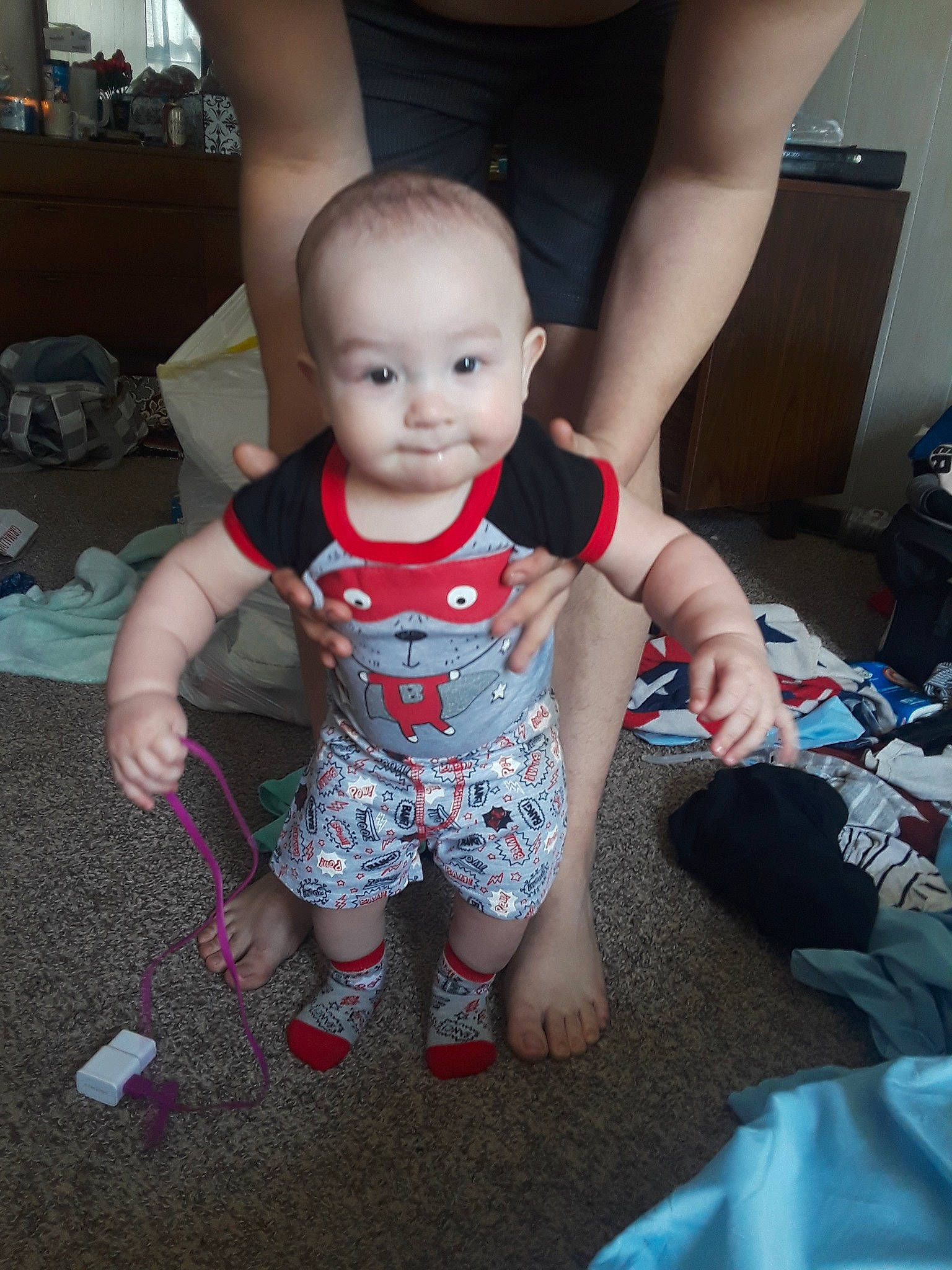 Jaxson joined the competition — help win amazing prizes! arm, baby, cheek, child, fun, head, leg, person, play, skin, smile, toddler