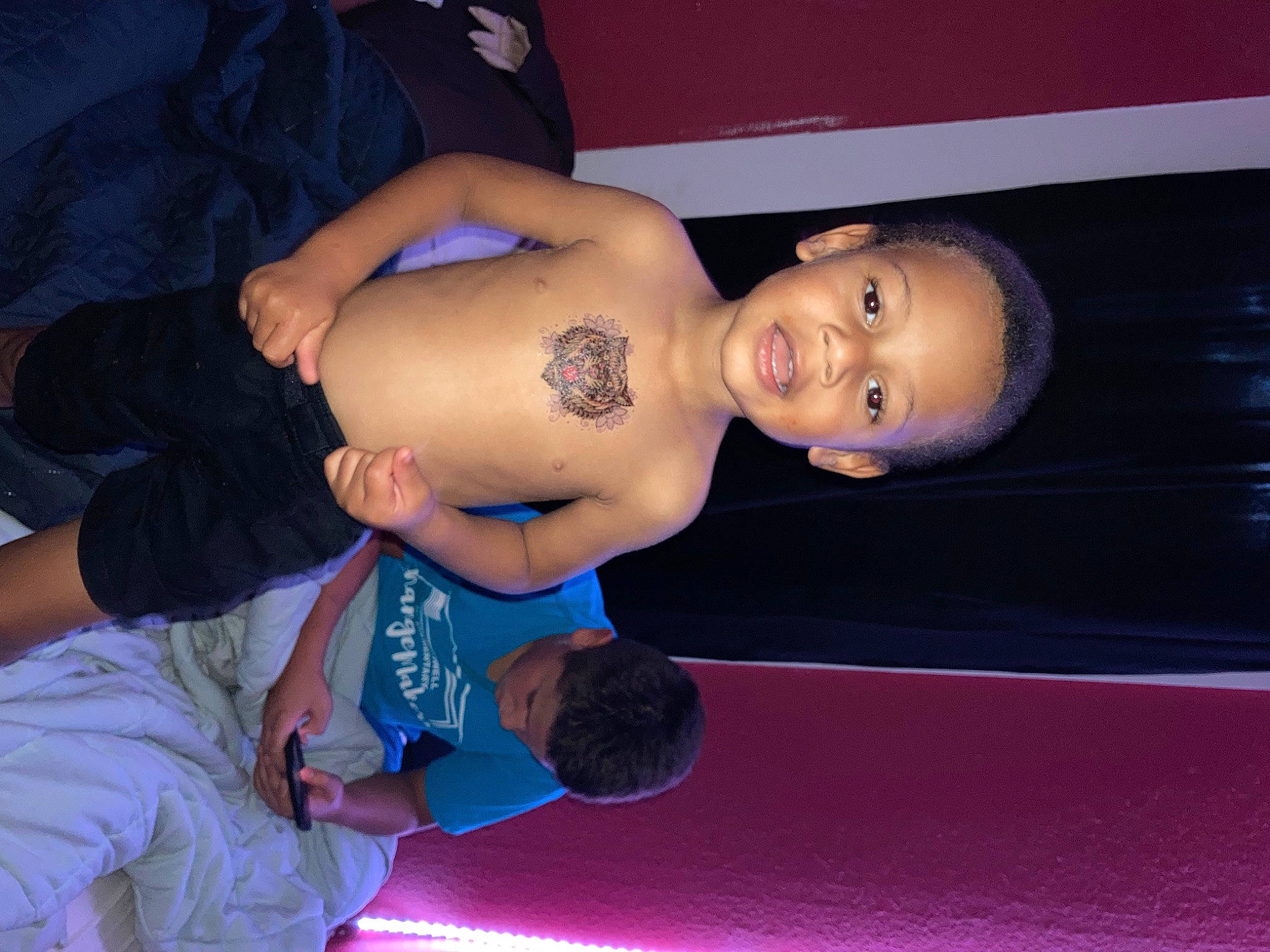 Jaquavon is registered to the contest to win money with this photo: abdomen, baby, barechested, chest, child, elbow, electric_blue, eyelash, flash_photography, foot, fun, gesture, happy, joint, person, stomach, thumb, toddler, toy, trunk