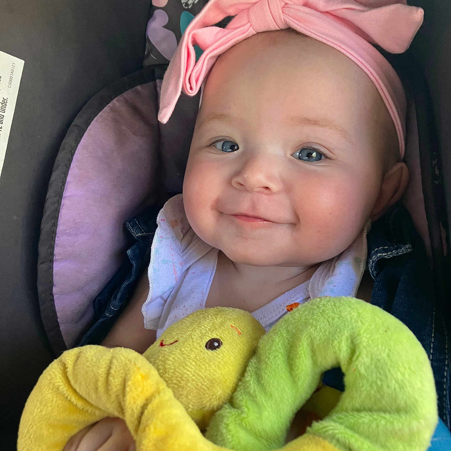 Emryn joined the competition — help win amazing prizes! accessories, baby, bodypart, clothing, coat, cushion, face, finger, hand, happy, hat, head, homedecor, jacket, newborn, person, photography, portrait, smile, toy