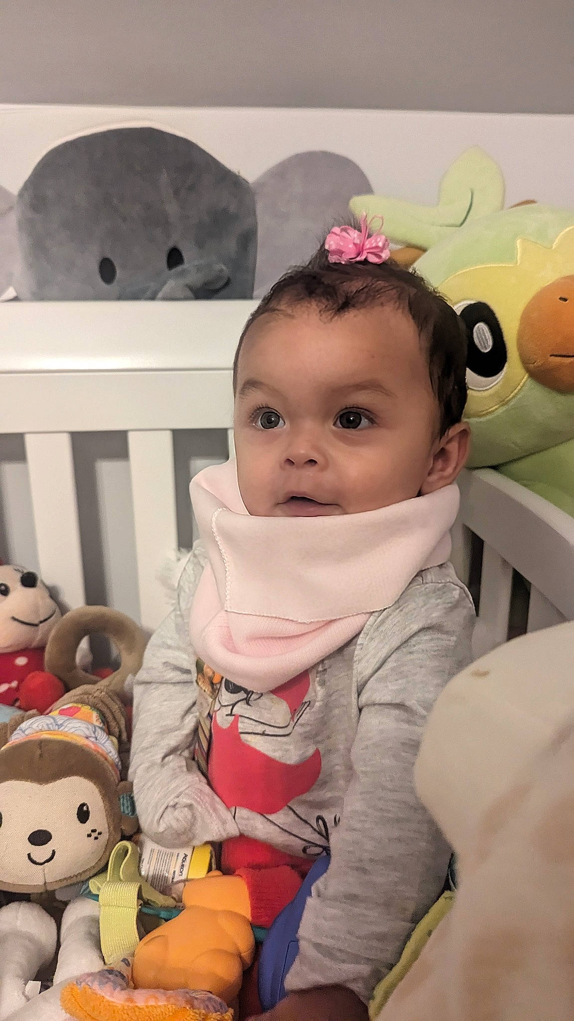 Alanna joined the competition — help win amazing prizes! baby, baby_products, baby_toddler_clothing, chair, cheek, child, event, eyelash, fashion_accessory, fun, happy, headpiece, mouth, person, play, room, sitting, skin, snapshot, toddler
