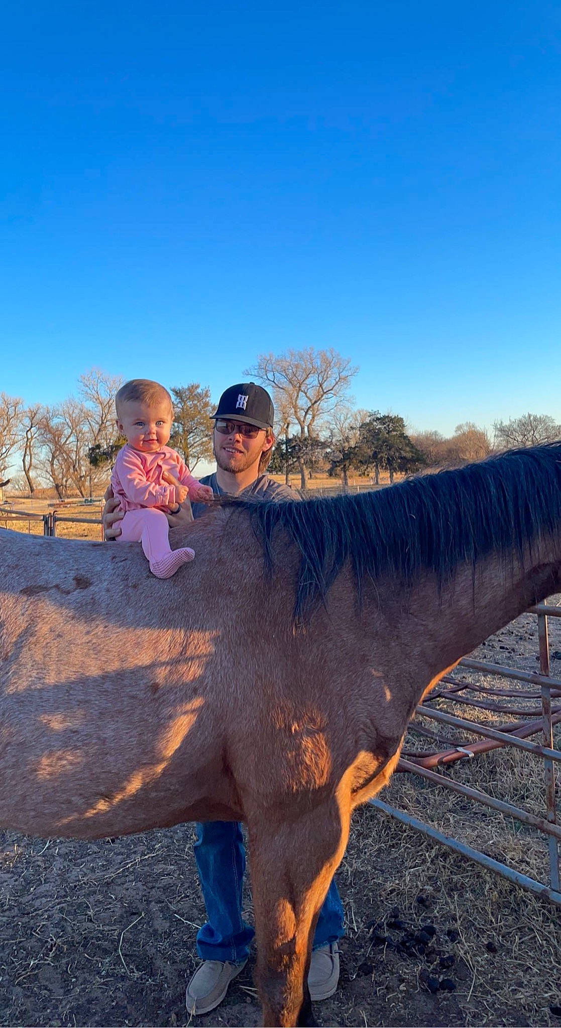 Bexlie joined the competition — help win amazing prizes! bridle, cloud, equestrianism, fun, grass, happy, headwear, horse, horse_supplies, horse_tack, joy, landscape, mammal, outdoor_recreation, people_in_nature, person, plant, recreation, sky, toddler