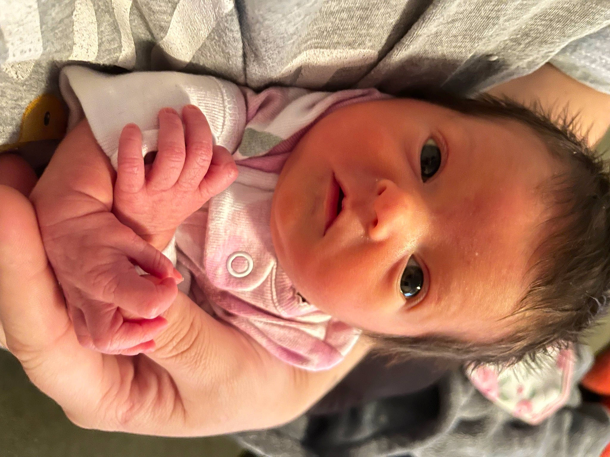 Rowyn joined the competition — help win amazing prizes! baby, cheek, chin, eye, eyebrow, eyelash, face, finger, gesture, hair, hand, happy, head, iris, lip, mouth, nose, person, skin, smile