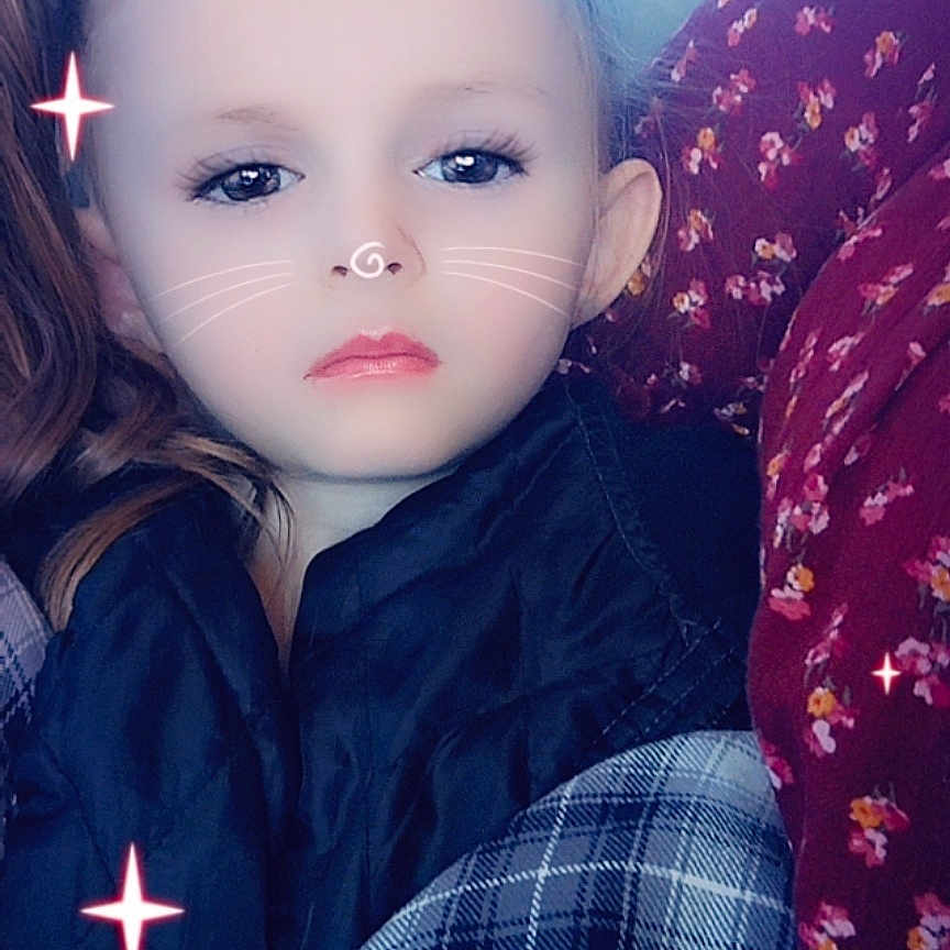 Mikah'Dawn joined the competition — help win amazing prizes! accessories, baby, blanket, clothing, coat, couch, cushion, doll, face, furniture, glasses, head, homedecor, jacket, light, lighting, person, photography, portrait, toy