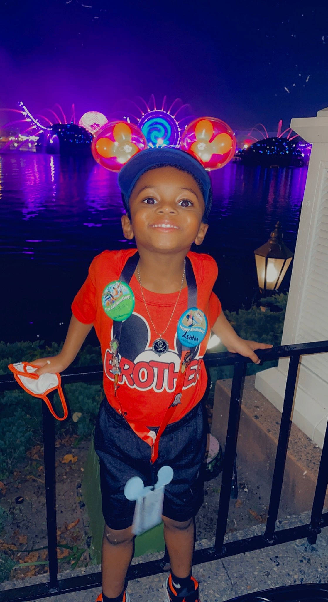 Ashton-amari is registered to the contest to win money with this photo: child, electric_blue, event, fashion_accessory, flash_photography, fun, happy, joy, leisure, light, magenta, person, personal_protective_equipment, pink, shorts, sleeve, smile, sportswear, t_shirt, toddler