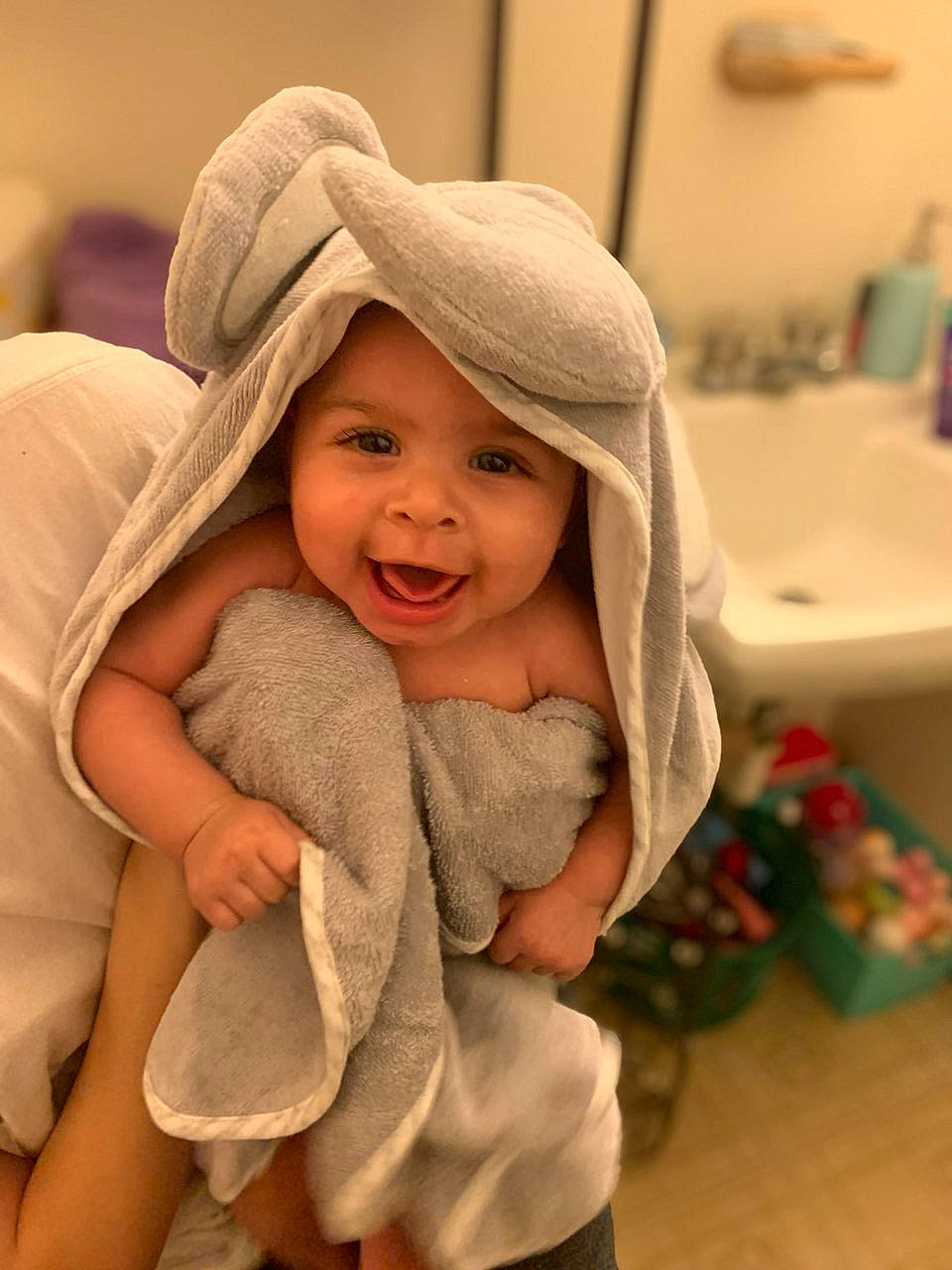 Sage is registered to the contest to win money with this photo: baby, cheek, child, hat, headgear, headwear, person, skin, smile, toddler