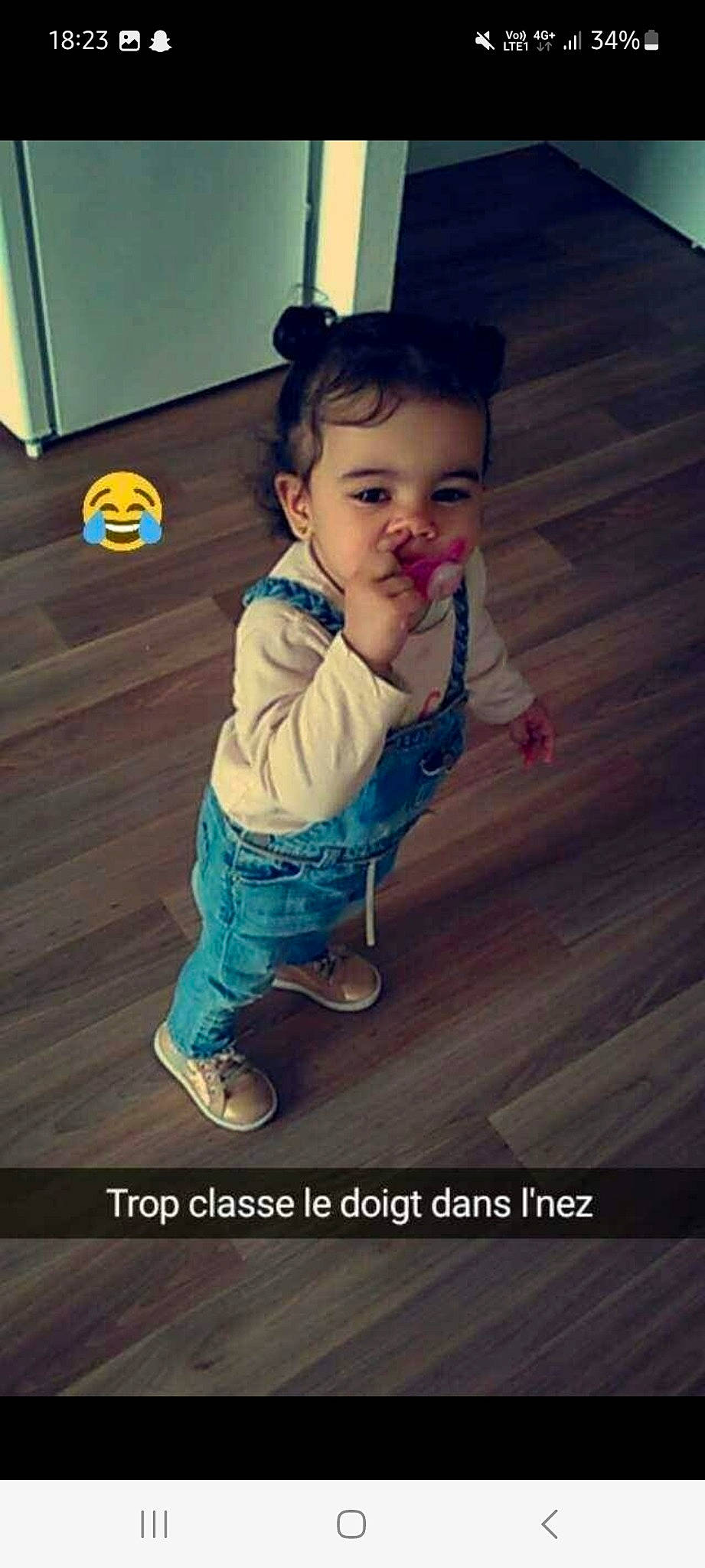 Ciana participe au concours pour gagner de l'argent avec cette photo : baby, baby_toddler_clothing, child, cool, electric_blue, face, flash_photography, floor, flooring, fun, happy, hardwood, nose, person, skin, sky, sleeve, standing, tints_and_shades, toddler