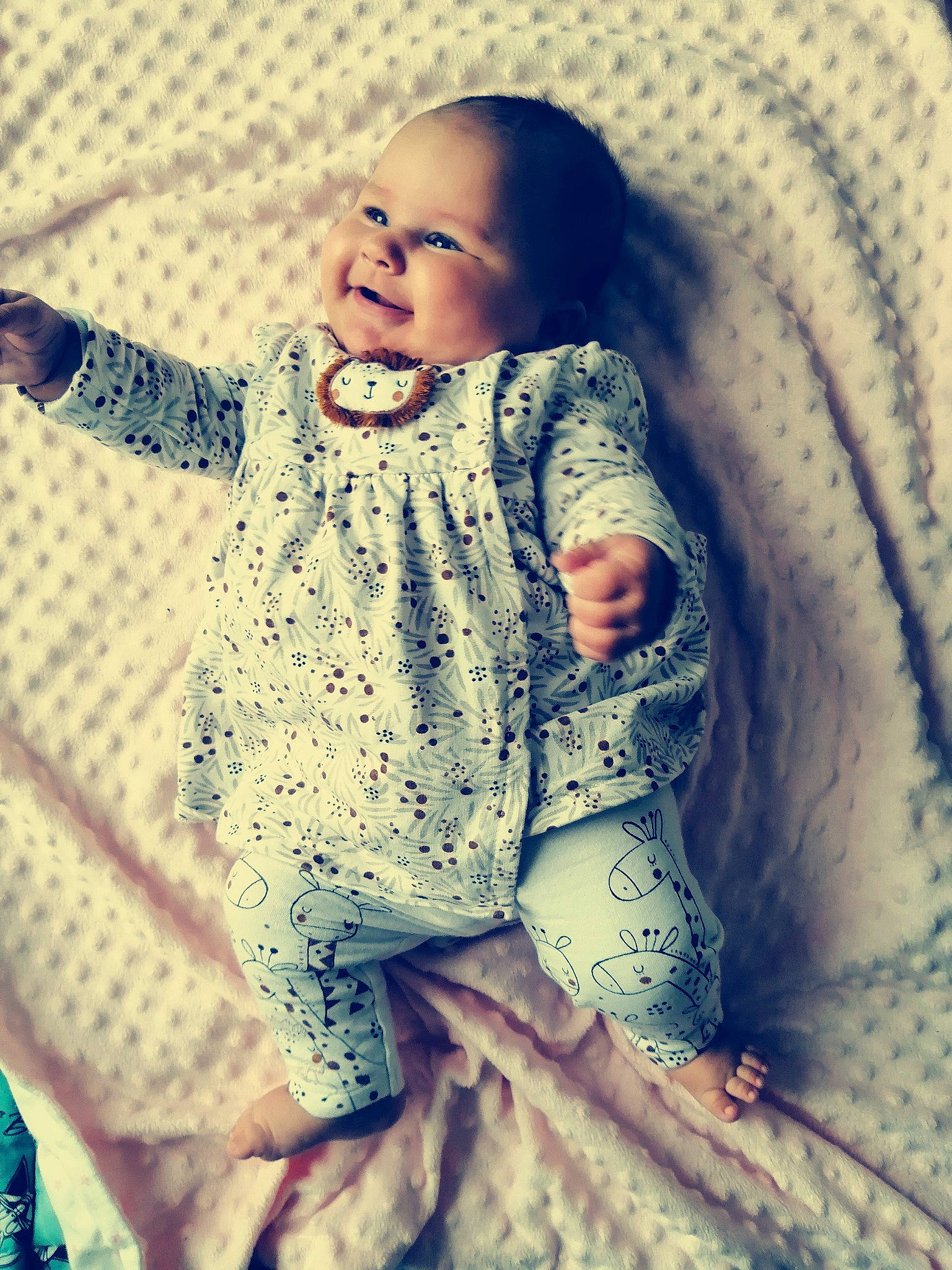 Mila participe au concours pour gagner de l'argent avec cette photo : baby, baby_products, baby_sleeping, cheek, child, crochet, eye, knitting, pattern, person, sitting, skin, sleeve, textile, toddler