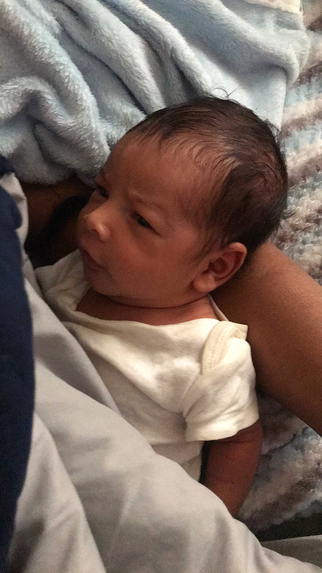 Zamar is registered to the contest to win money with this photo: baby, baby_toddler_clothing, bedtime, blanket, cheek, child, comfort, linens, nap, person, skin, sleep, toddler