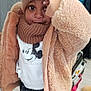 Ansry a rejoint le concours — aidez-le/la à gagner de superbes lots ! child, kid, hat, beanie, scarf, jacket, coat, mickey_mouse, shirt, pants, checkered, indoor, floor, curious, eyes, warm_clothing, footwear, person, cute, winter_wear