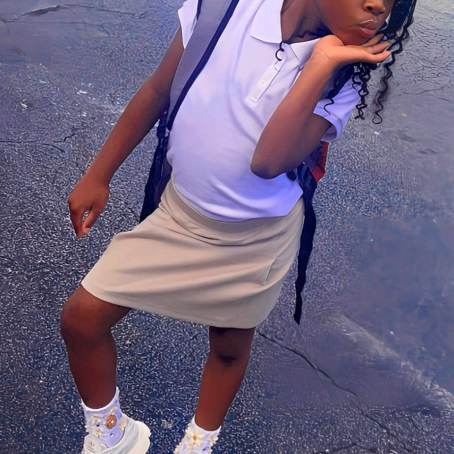 Anari Jhenel joined the competition — help win amazing prizes! child, clothing, face, female, footwear, girl, hair, happy, head, highheel, person, photography, portrait, shoe, shorts, sitting, skirt, sleeve, smile, sneaker