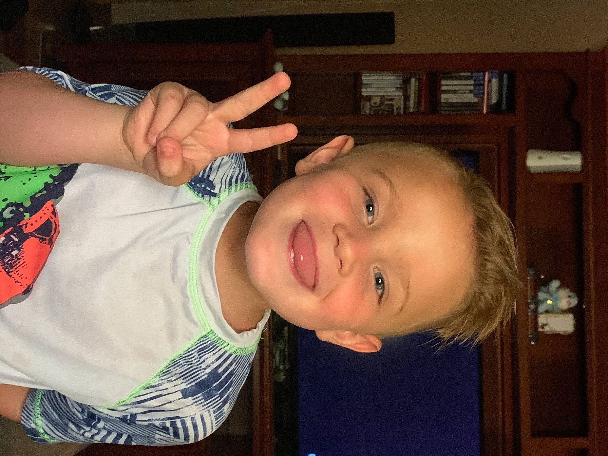 Raiden joined the competition — help win amazing prizes! baby, baby_laughing, baby_products, baby_toddler_clothing, bookcase, bracelet, cabinetry, child, finger, gesture, joy, laugh, nail, person, shelf, shelving, thumb, toddler, tooth, varnish