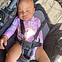 baby, sleeping, stroller, child, infant, straps, clothing, sunlight, shadow, relaxation, peaceful, seat, toddler, cute, outdoor, daytime, person, comfort, young, closeup