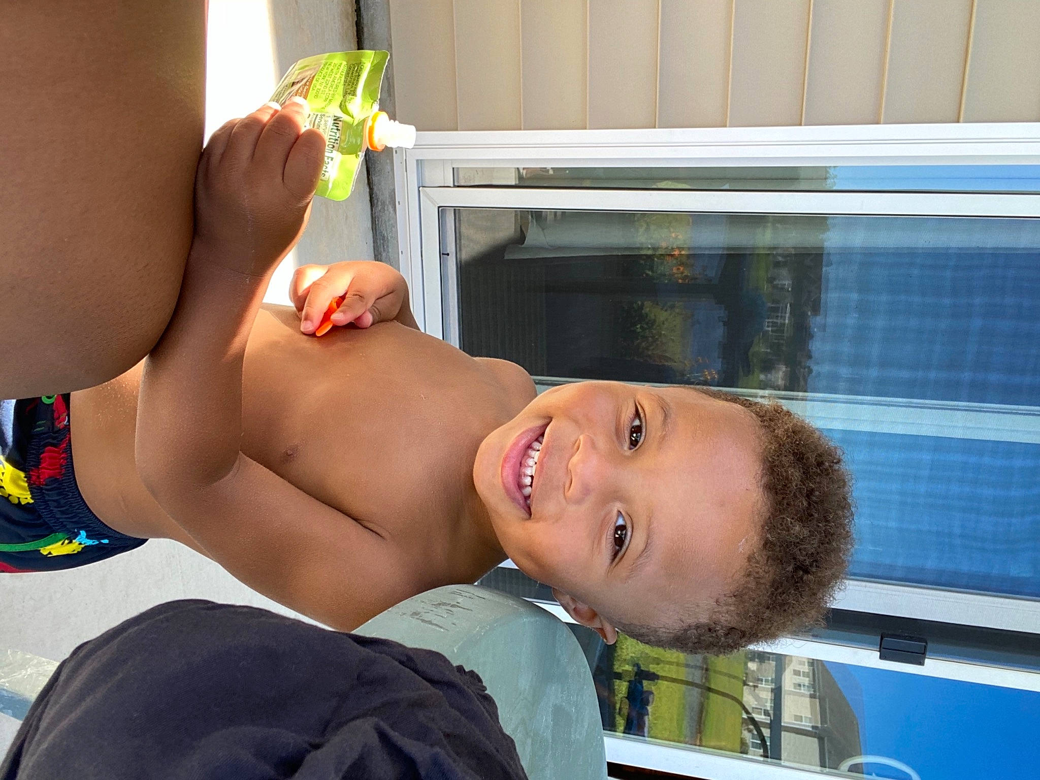 Kalen is registered to the contest to win money with this photo: child, ear, joy, mouth, neck, person