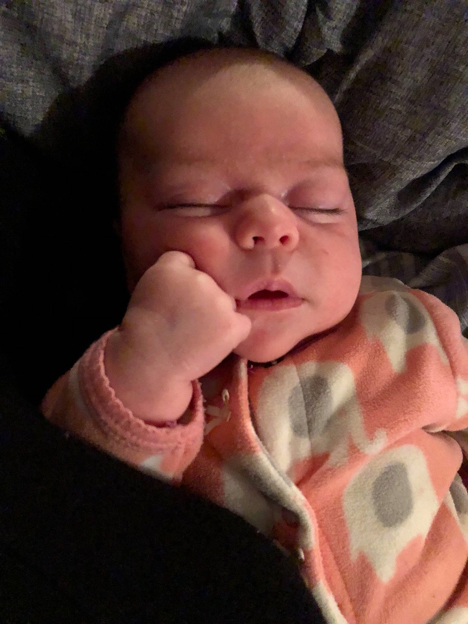Flora is registered to the contest to win money with this photo: baby, cheek, child, face, facial_expression, finger, gesture, hand, head, lip, mouth, nose, person, skin, sleep, thumb, toddler