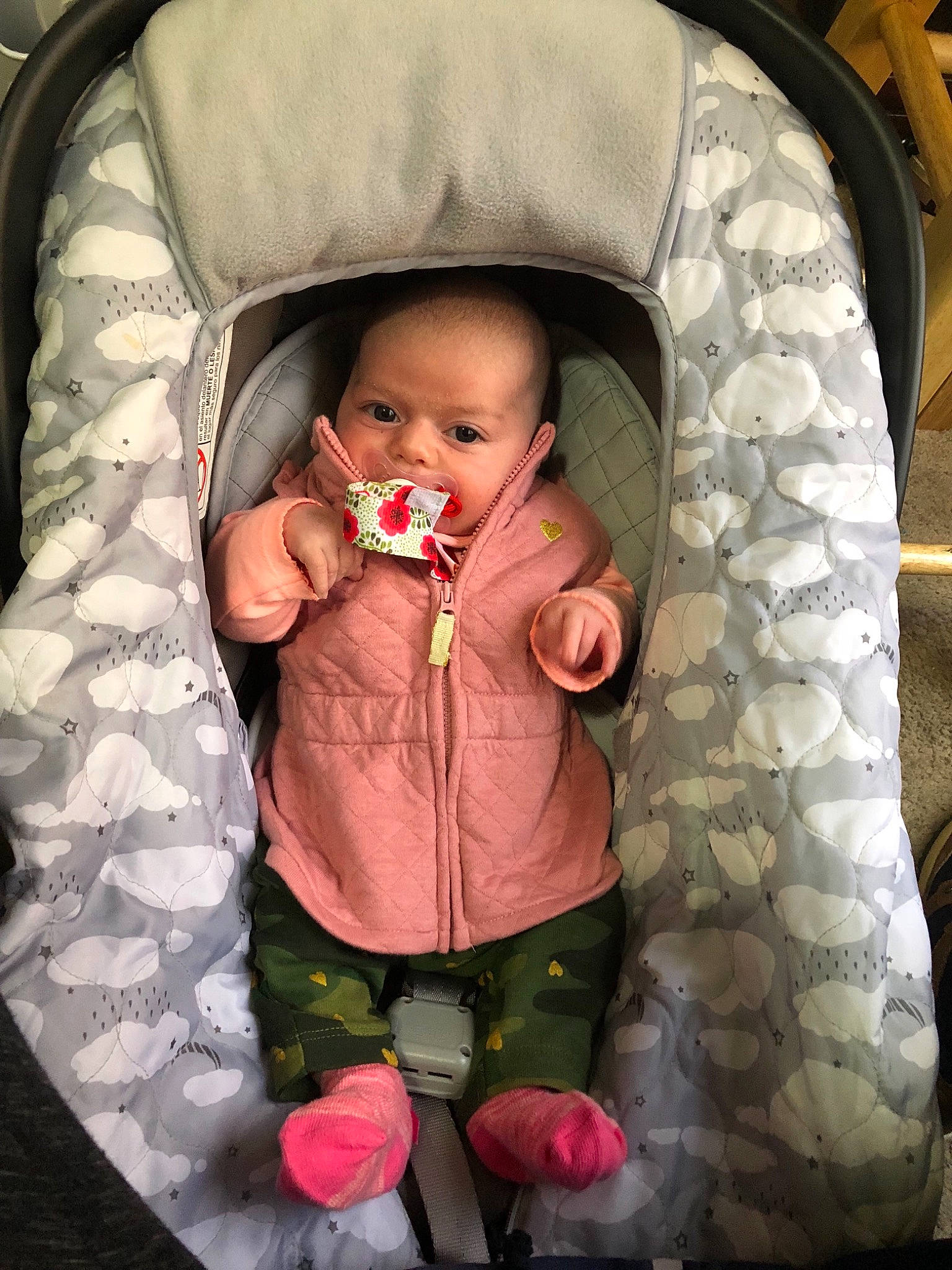 Flora joined the competition — help win amazing prizes! baby, car_seat, cheek, child, fun, joy, mouth, person, photography, toddler