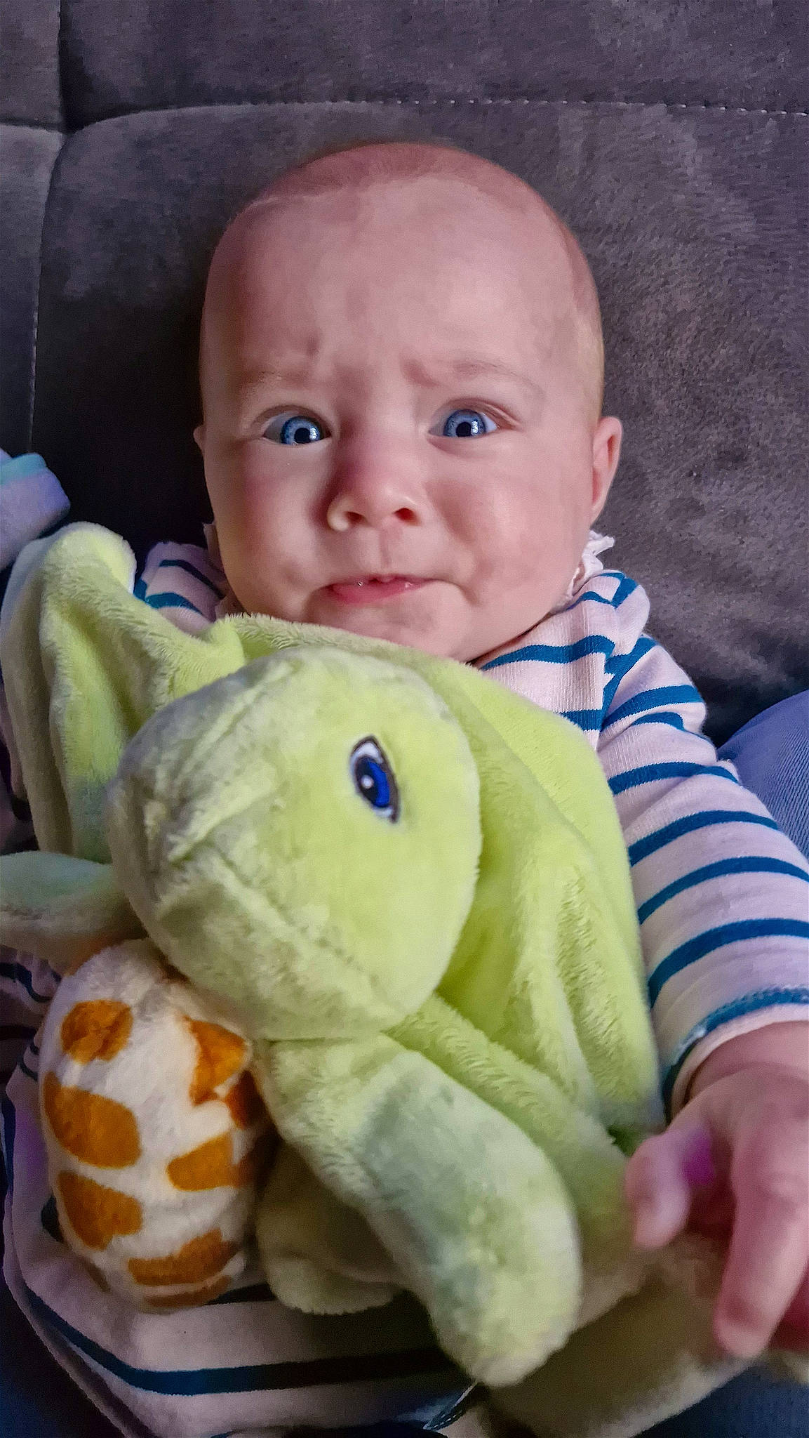 Nina participe au concours pour gagner de l'argent avec cette photo : baby, baby_products, baby_sleeping, baby_toddler_clothing, cheek, child, comfort, happy, iris, linens, nose, person, product, skin, smile, teddy_bear, textile, thumb, toddler, toy