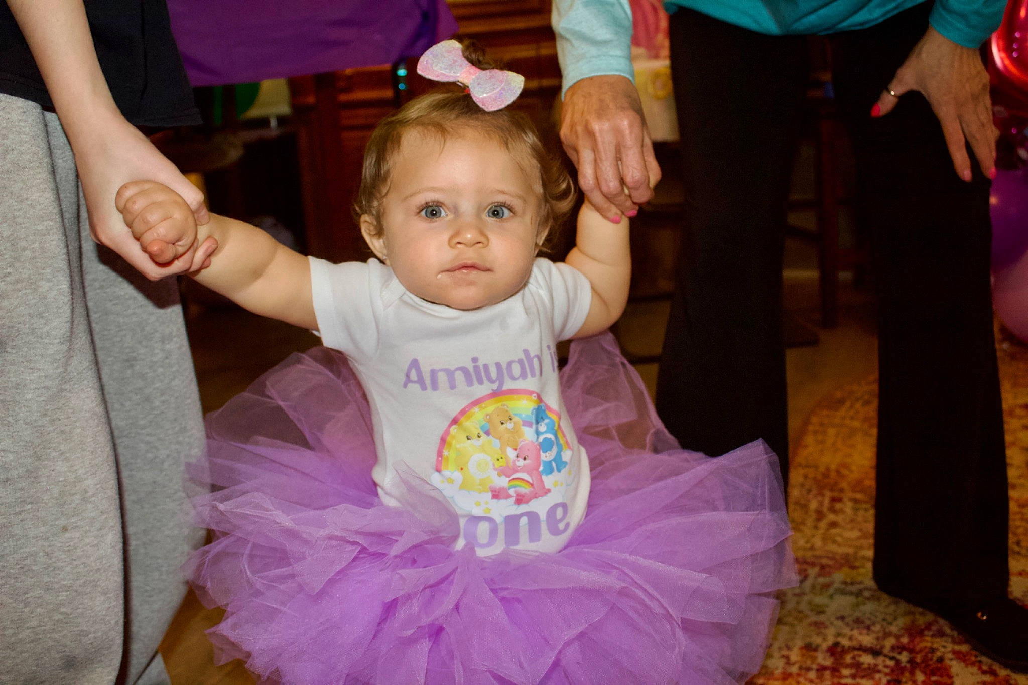 Amiyah joined the competition — help win amazing prizes! baby, baby_products, baby_toddler_clothing, birthday, chair, child, event, fun, gesture, happy, iris, leisure, magenta, party, person, pink, purple, sharing, sitting, toddler