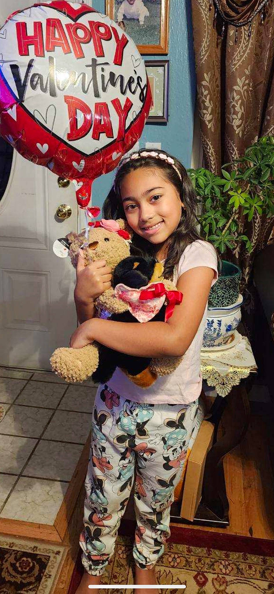 Chanel joined the competition — help win amazing prizes! abdomen, brown_hair, child, companion_dog, costume, event, fawn, fun, fur, happy, human_leg, joy, pattern, person, plant, smile, stuffed_toy, teddy_bear, thigh, toddler