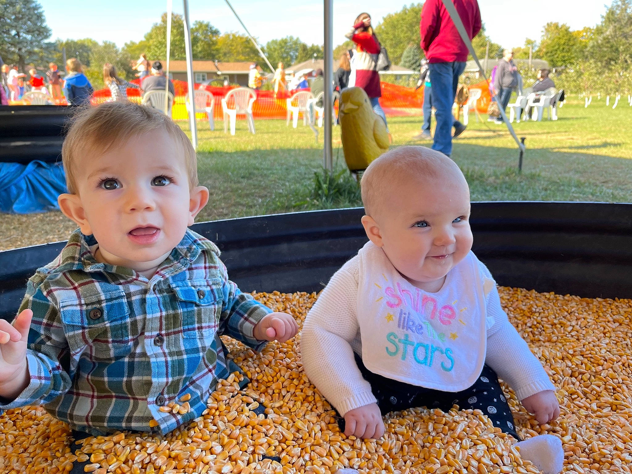 Phoebe joined the competition — help win amazing prizes! baby, baby_toddler_clothing, community, face, facial_expression, fun, grass, green, happy, leaf, leisure, people, person, photograph, plant, recreation, red, smile, toddler, tree