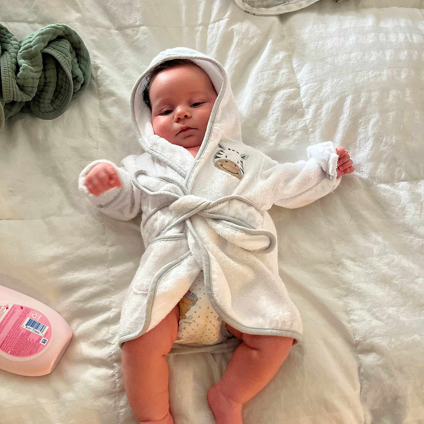 Waylon joined the competition — help win amazing prizes! baby, bed, bedroom, blanket, bodypart, clothing, face, finger, furniture, glove, hand, hat, head, indoors, newborn, person, photography, portrait, quilt, towel