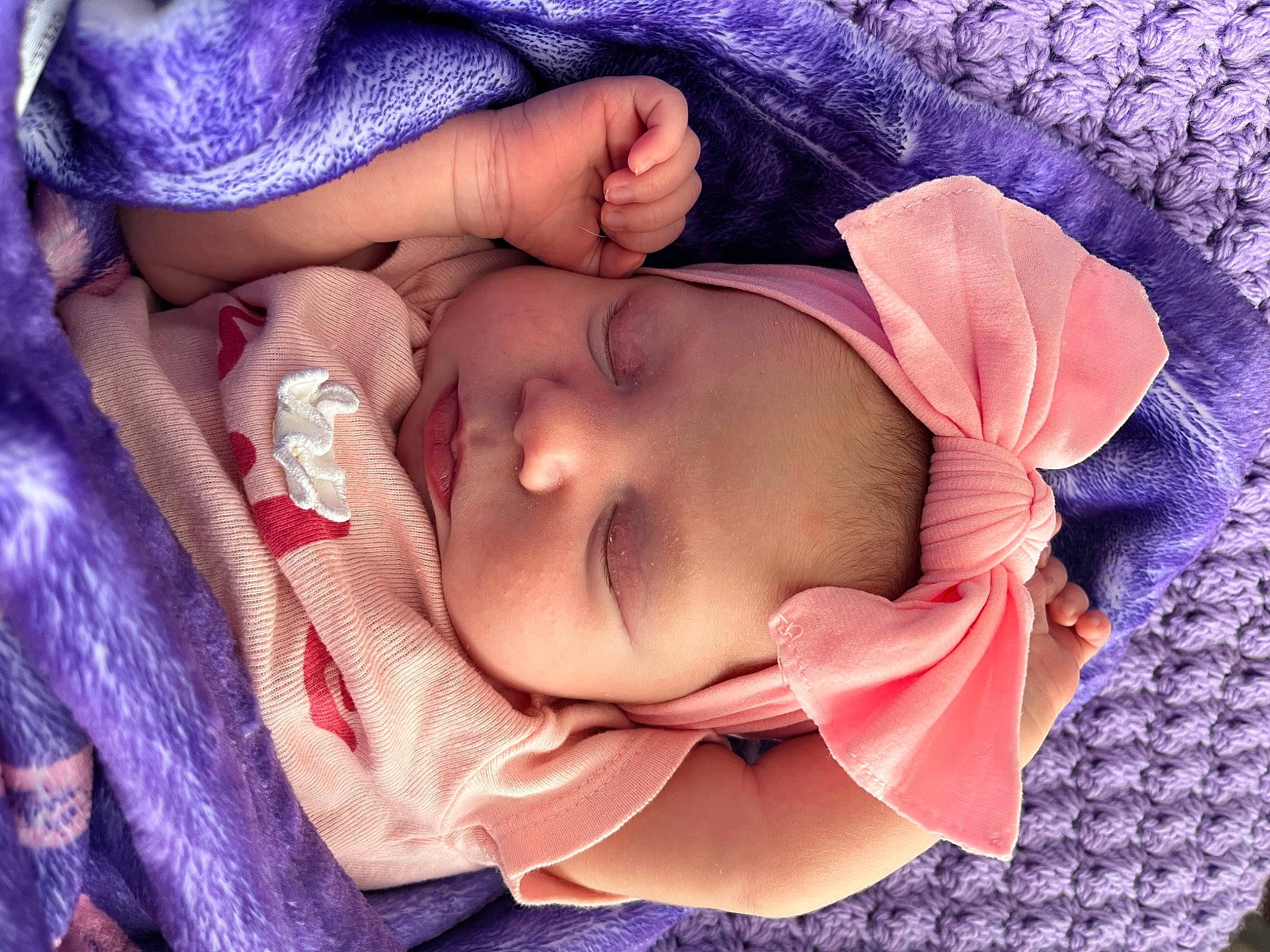 Knoxley joined the competition — help win amazing prizes! arm, baby, baby_toddler_clothing, blue, cheek, comfort, eye, eyebrow, eyelash, facial_expression, hand, head, human_body, iris, lip, mouth, nose, person, pink, purple