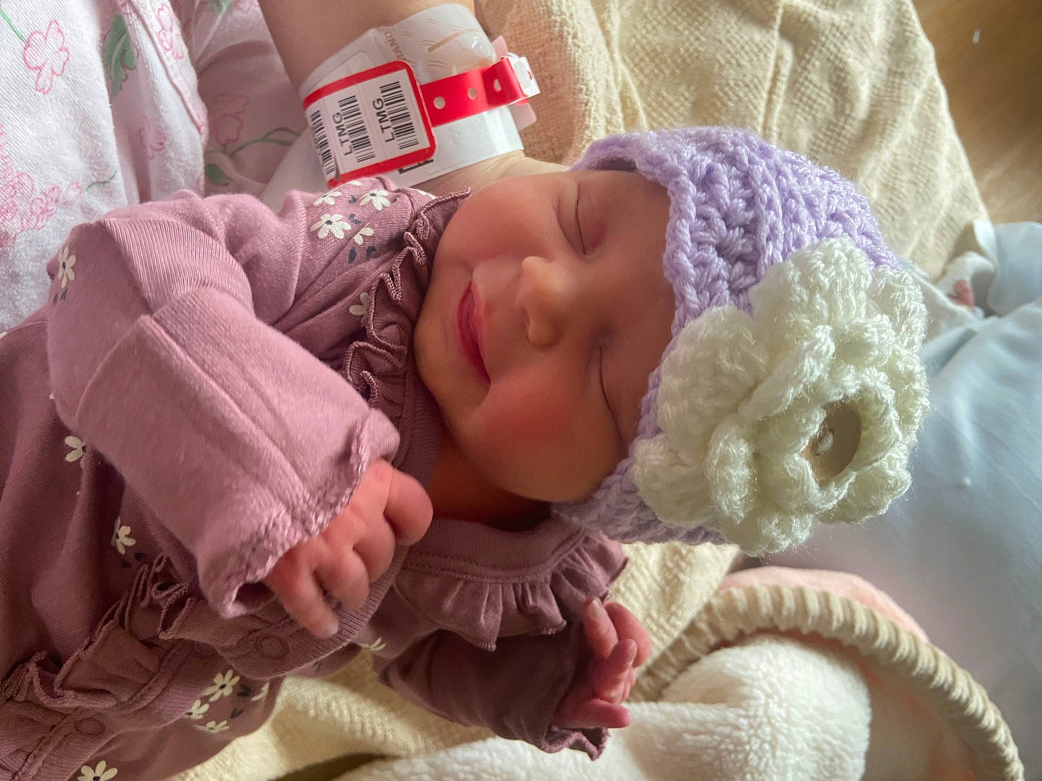 Knoxley joined the competition — help win amazing prizes! arm, baby, baby_sleeping, baby_toddler_clothing, cheek, comfort, eye, finger, hand, head, headgear, headwear, human_body, lip, mammal, mouth, nose, person, pink, skin