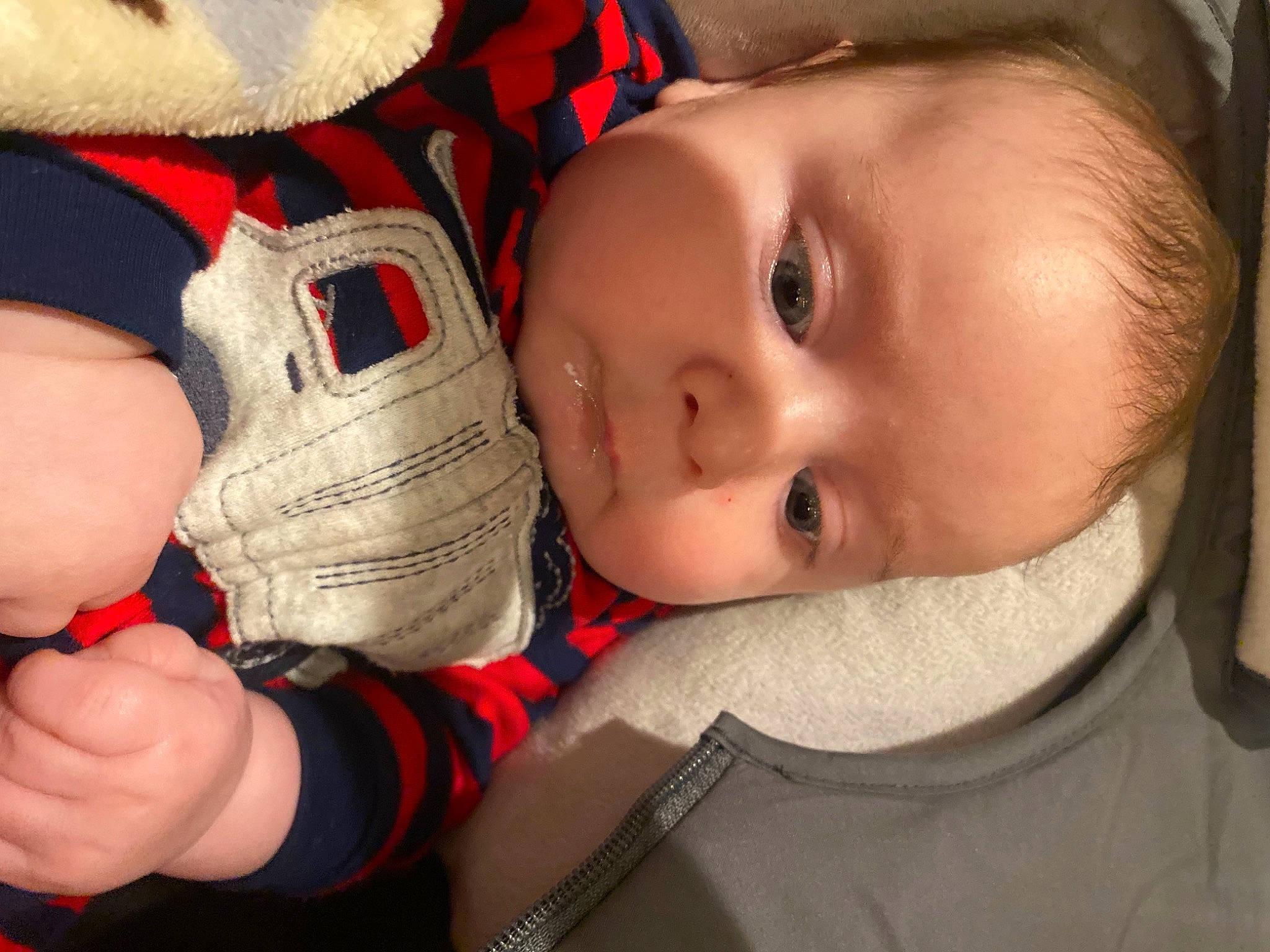 Brantlee is registered to the contest to win money with this photo: arm, baby, baby_carriage, baby_in_car_seat, baby_products, car_seat, carmine, cheek, child, finger, hand, mouth, person, product, skin, thumb, toddler, trunk