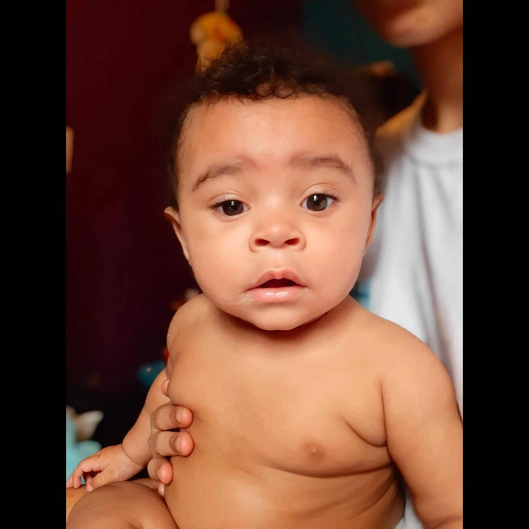 Jessiah is registered to the contest to win money with this photo: baby, beauty, cheek, chest, child, chin, close_up, eye, eyebrow, face, facial_expression, forehead, hair, head, lip, neck, nose, organ, person, skin