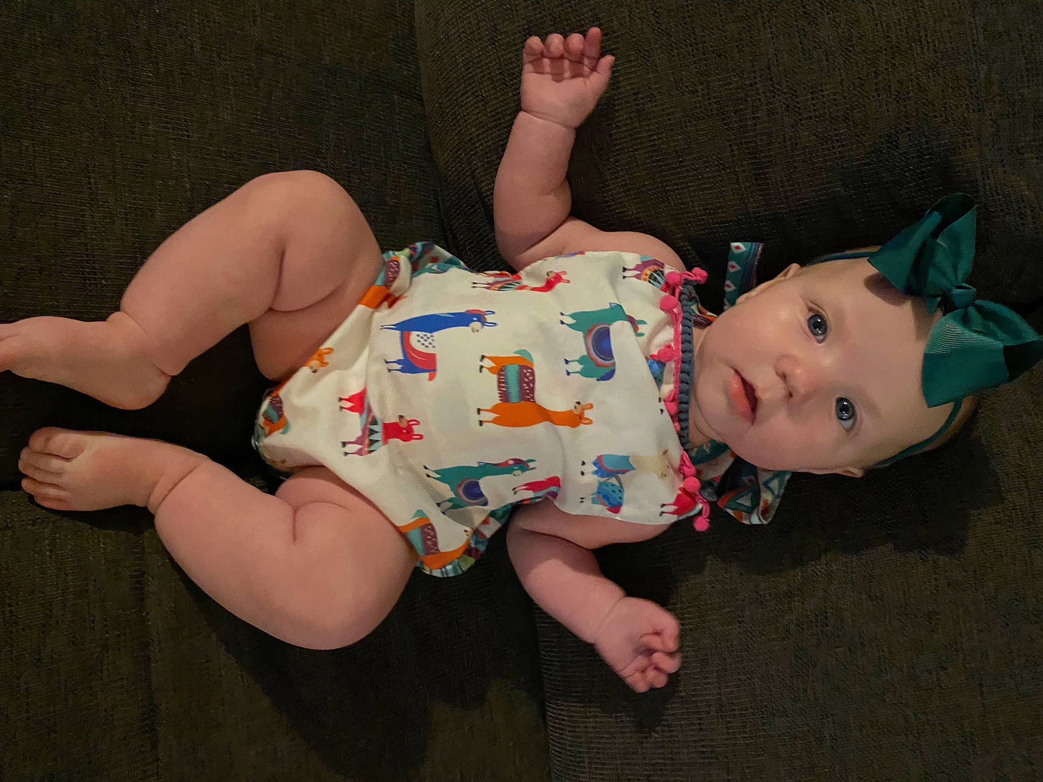 Novalee joined the competition — help win amazing prizes! baby, baby_toddler_clothing, barefoot, child, finger, foot, fun, headwear, human_leg, joint, knee, leg, pattern, person, pink, skin, sleeve, thigh, toddler, toy
