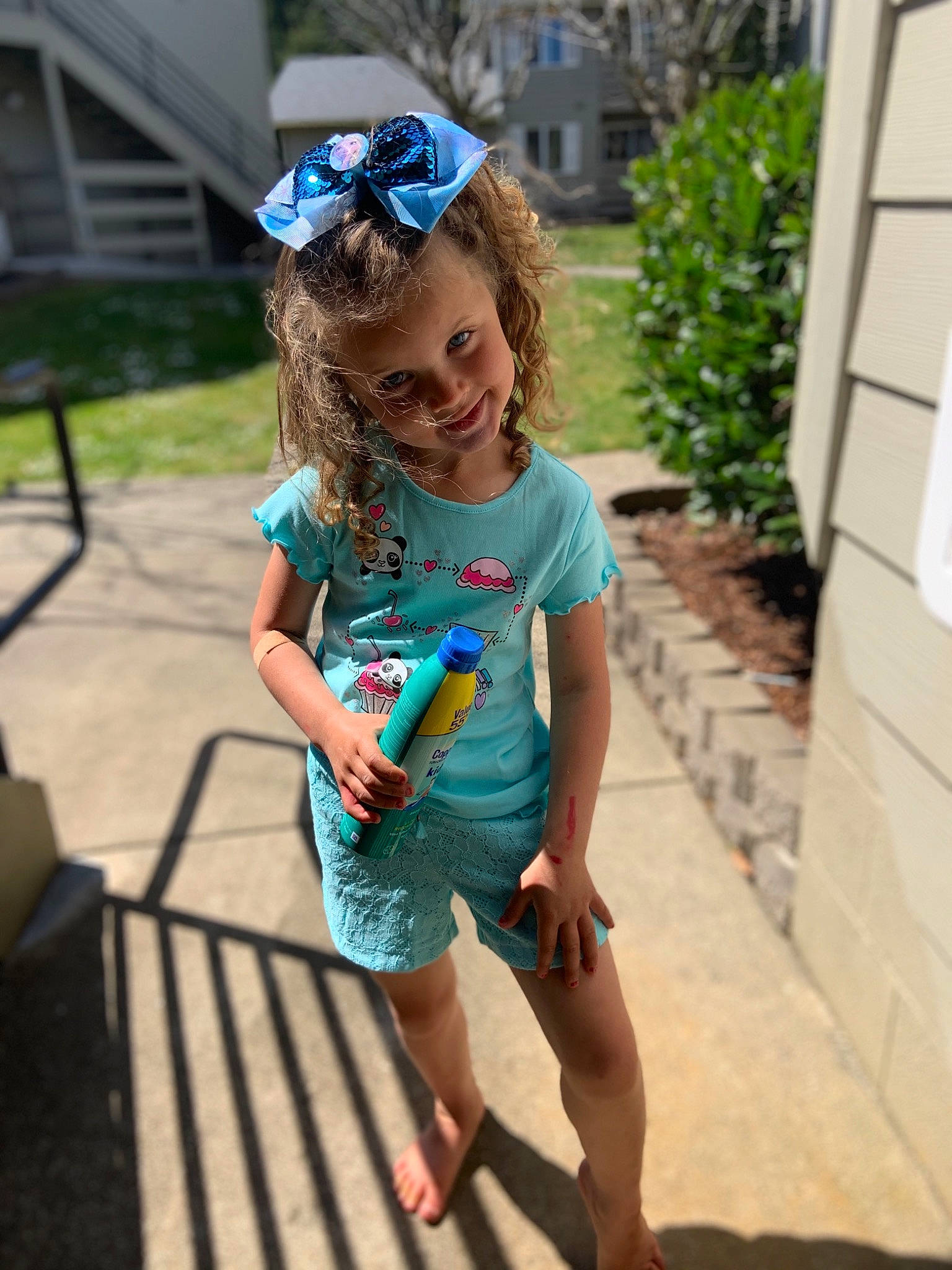 Kyah joined the competition — help win amazing prizes! child, electric_blue, fun, joy, person, personal_protective_equipment, play, style, summer, t_shirt, toddler, turquoise, vacation, water