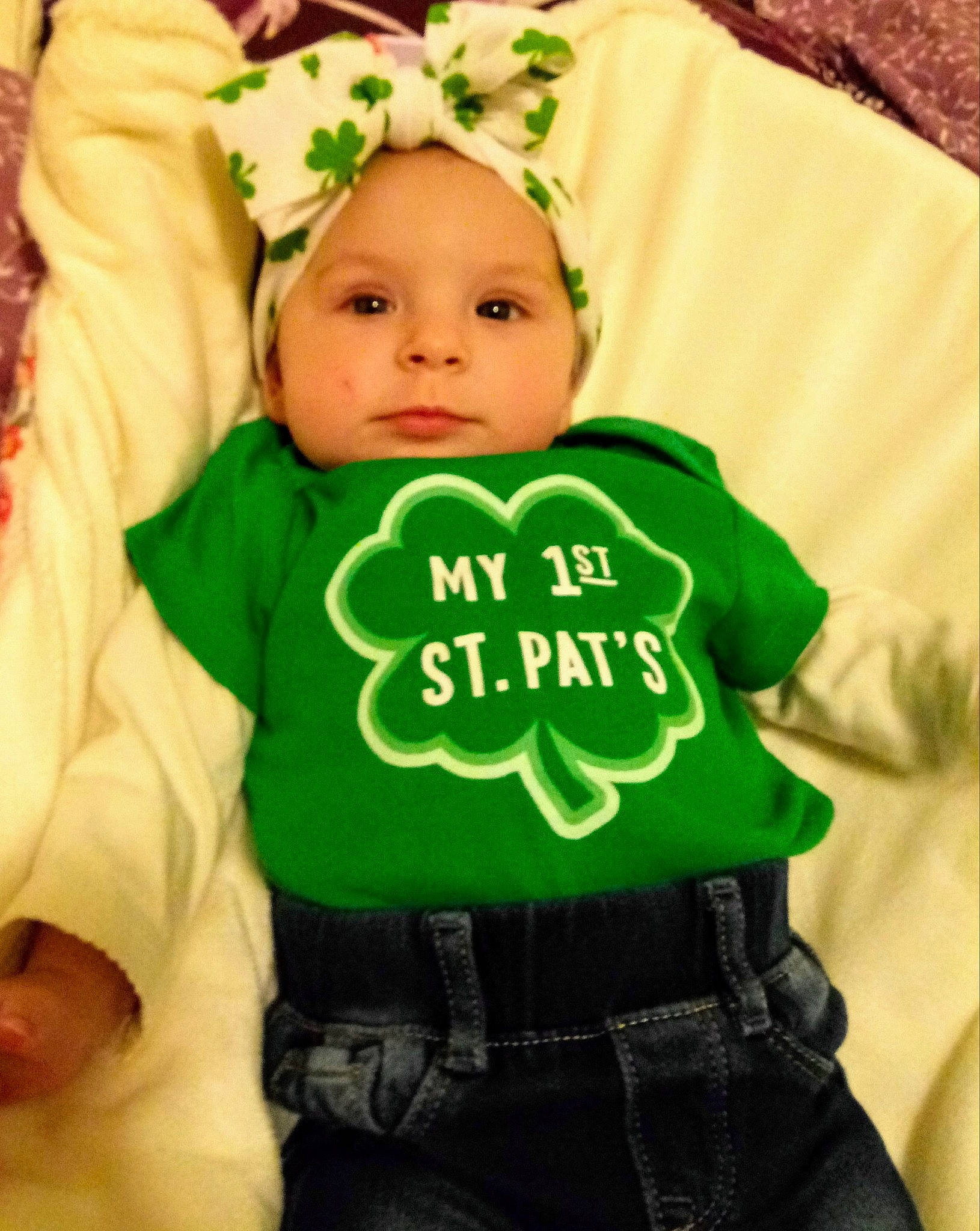 Alexandrea joined the competition — help win amazing prizes! baby, baby_toddler_clothing, child, green, headwear, outerwear, person, sleeve, toddler